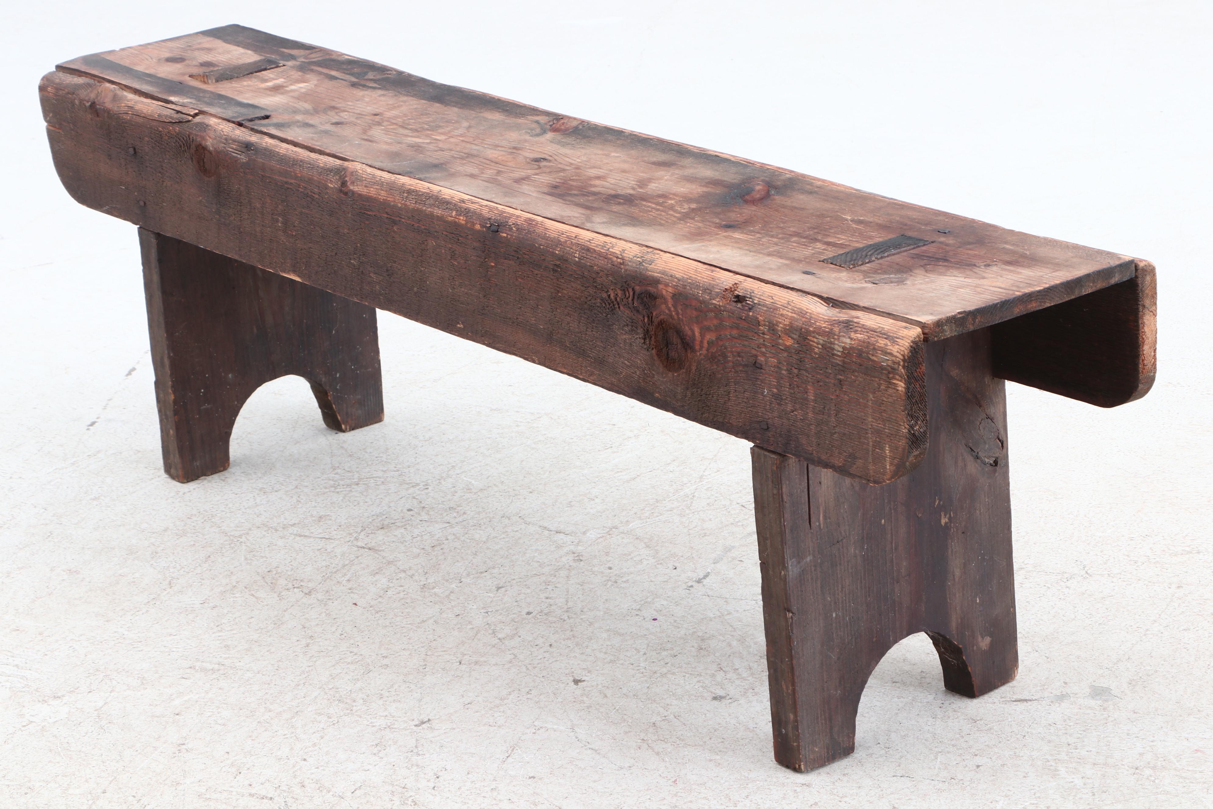 Primitive Handmade Bench Early American