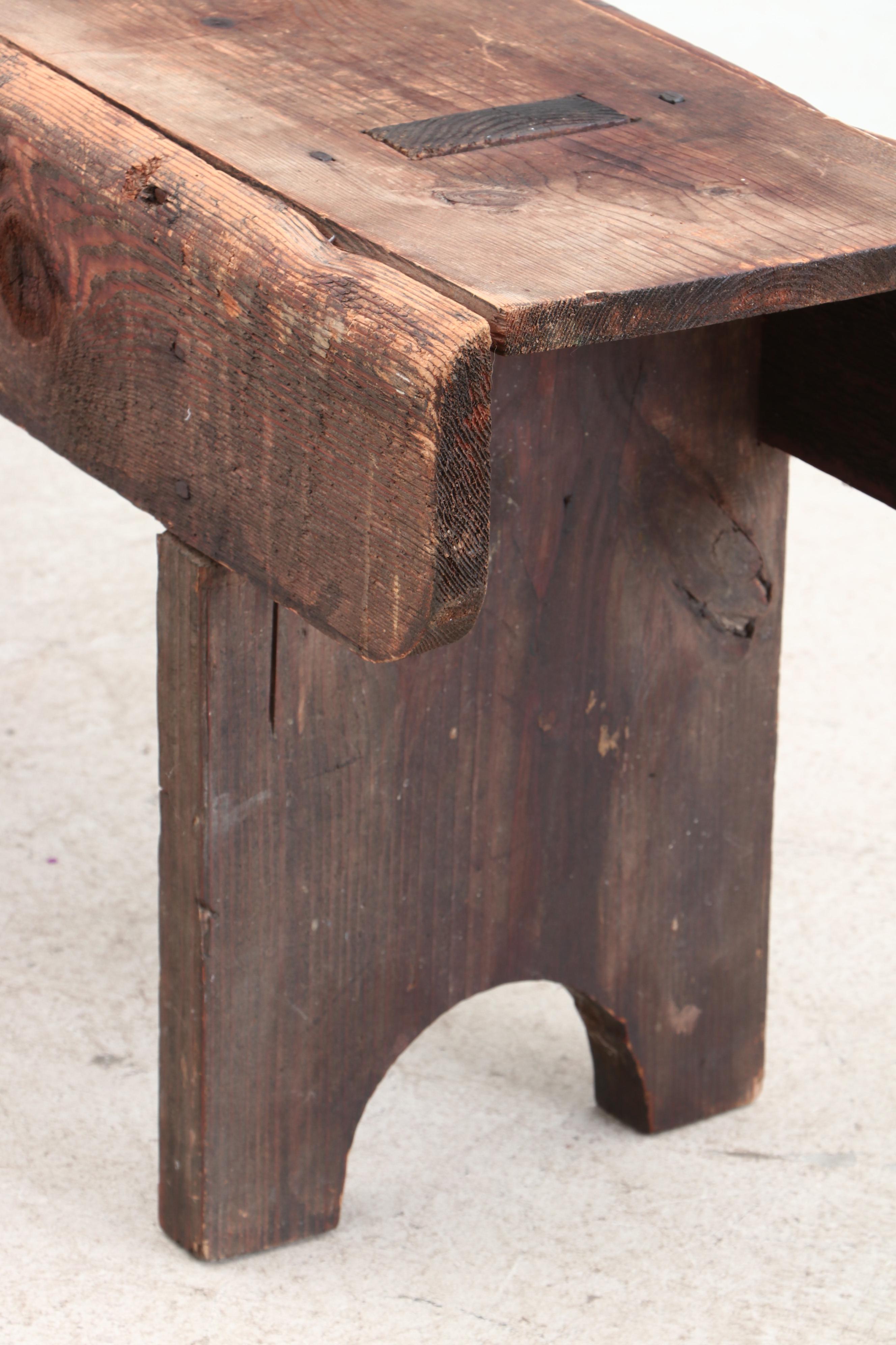 Primitive Handmade Bench Early American