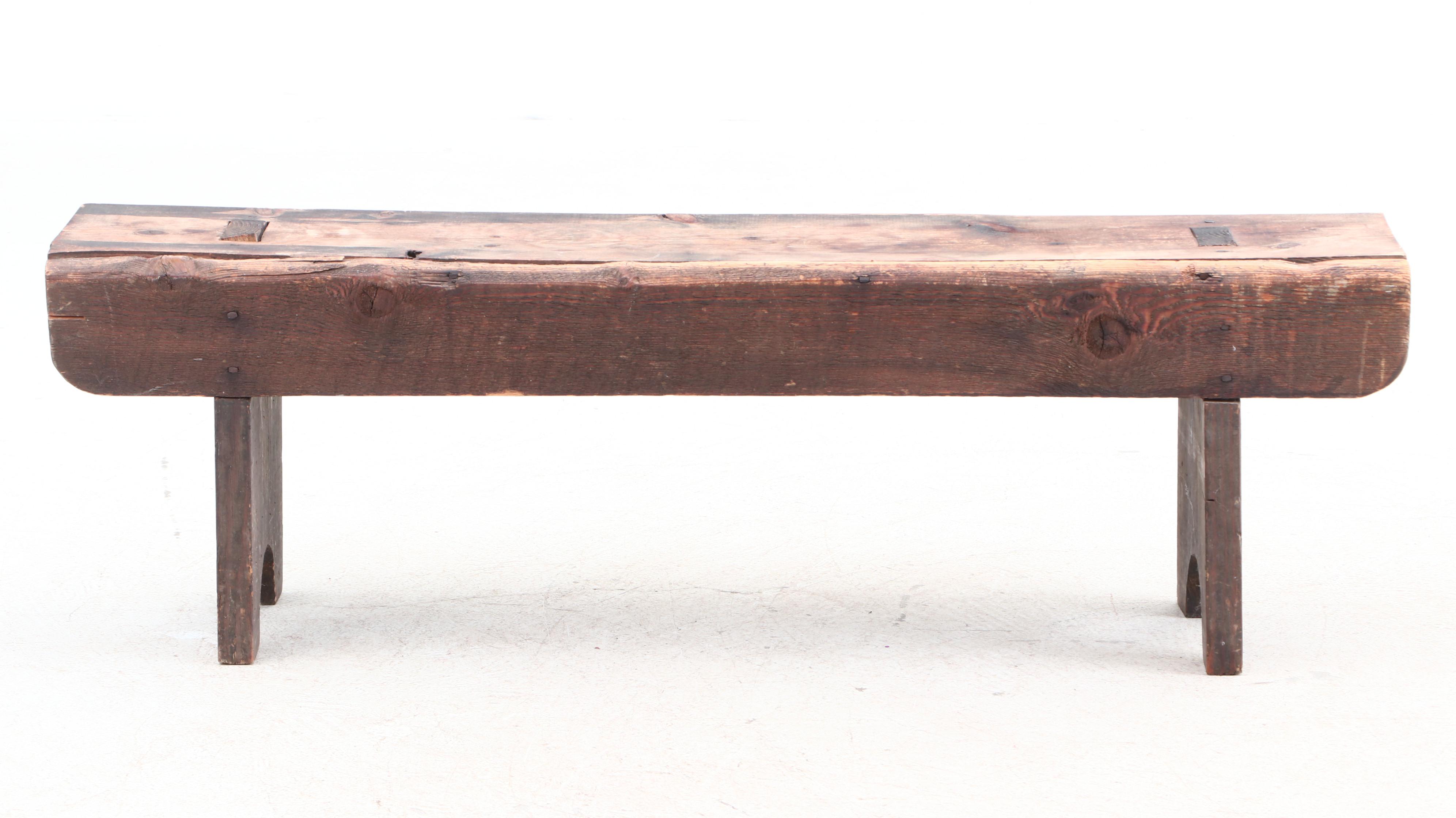 Primitive Handmade Bench Early American