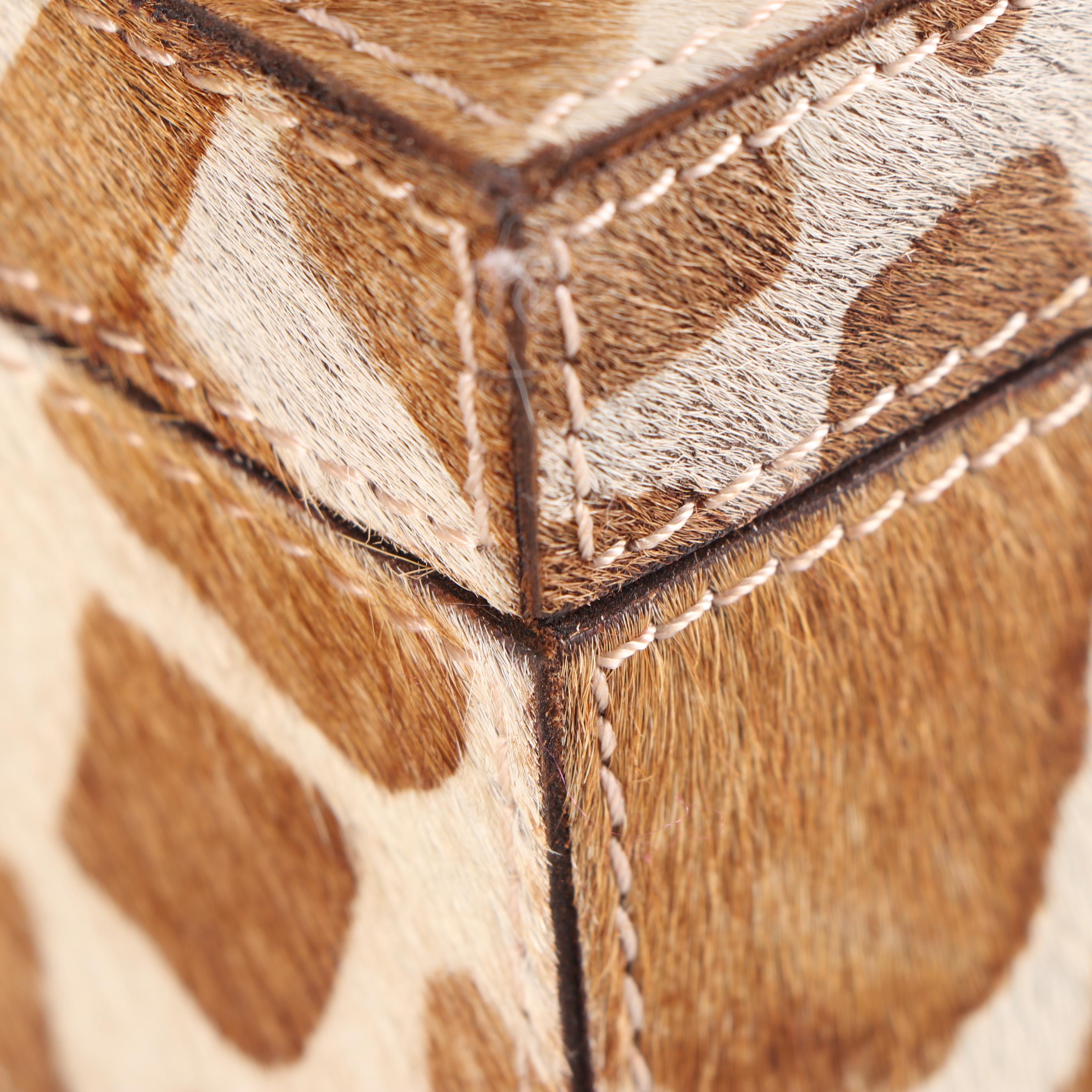 Nested Hide Boxes with Stenciled Giraffe Hide Pattern