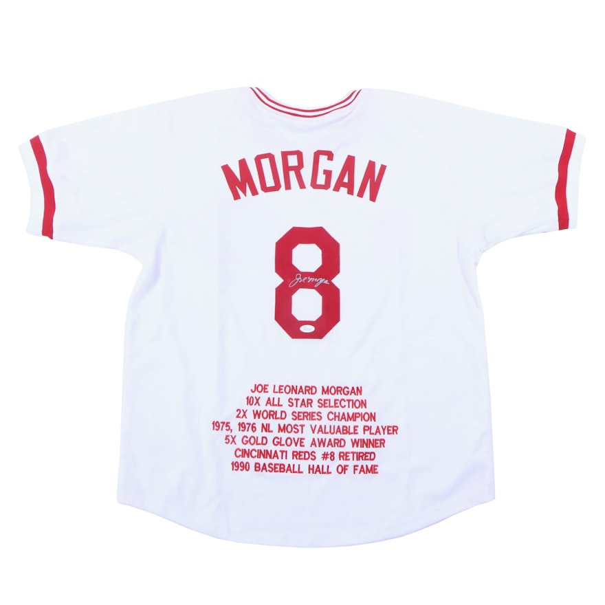 Joe Morgan Signed "Statistic" Jersey  COA
