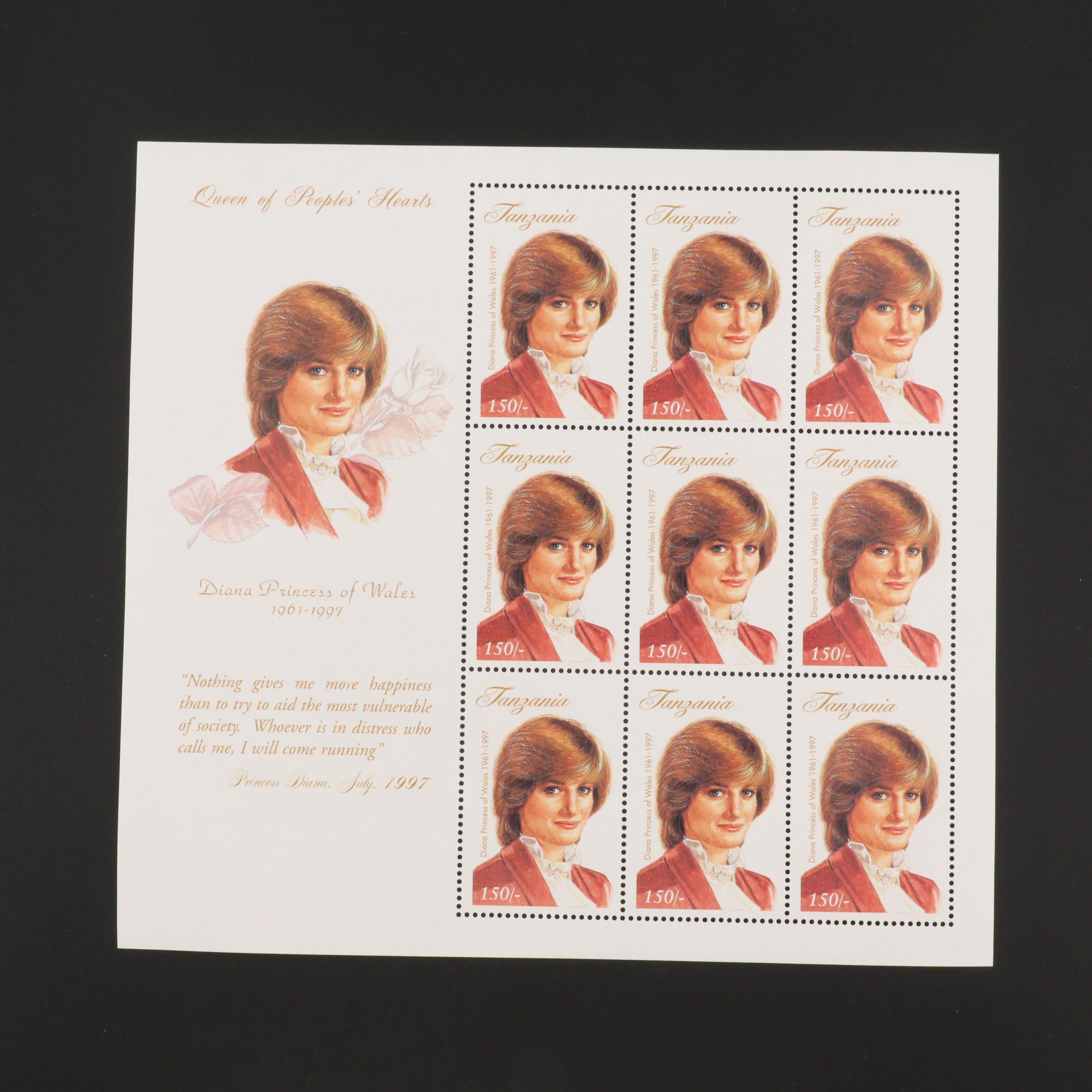 Princess Diana Stamp Collection