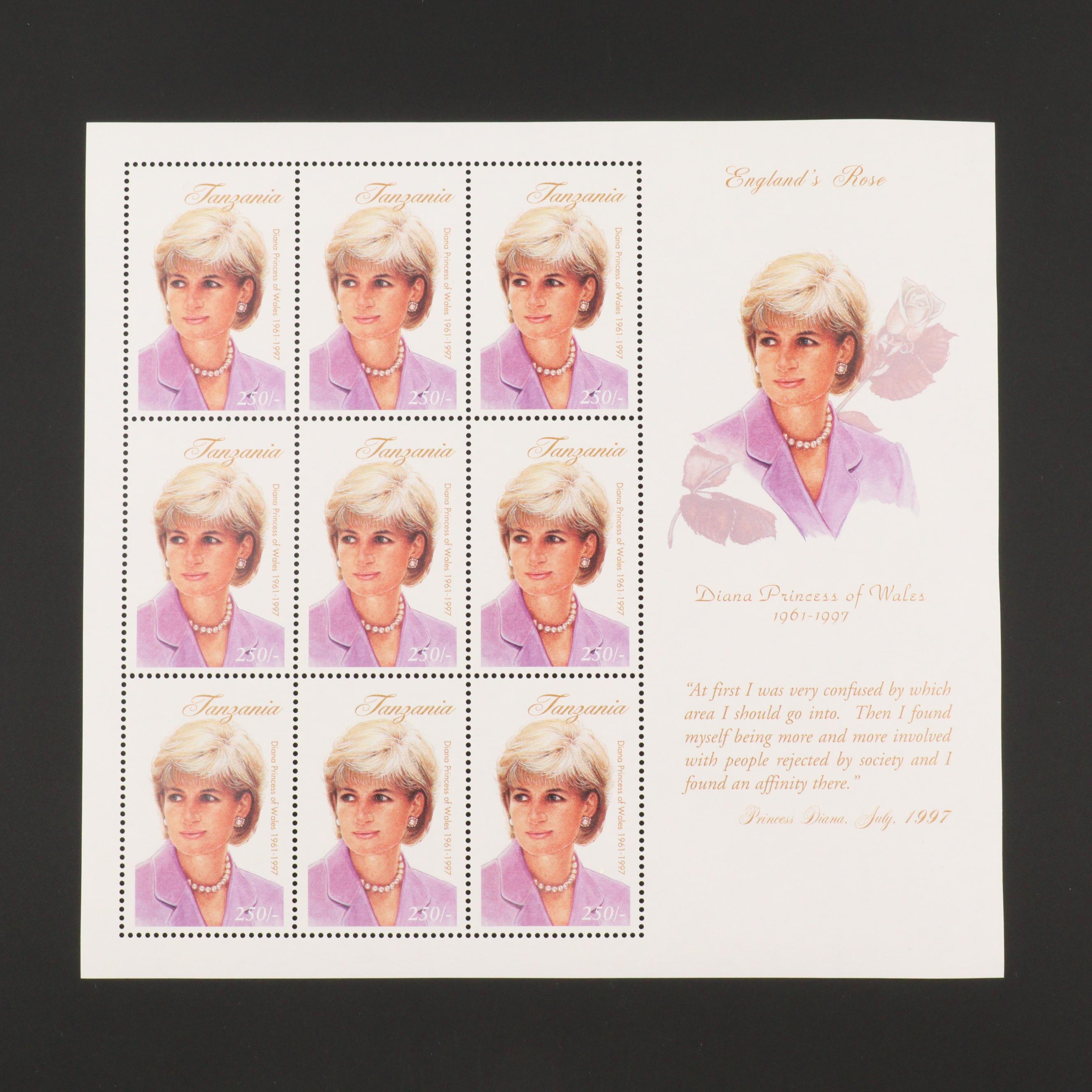 Princess Diana Stamp Collection