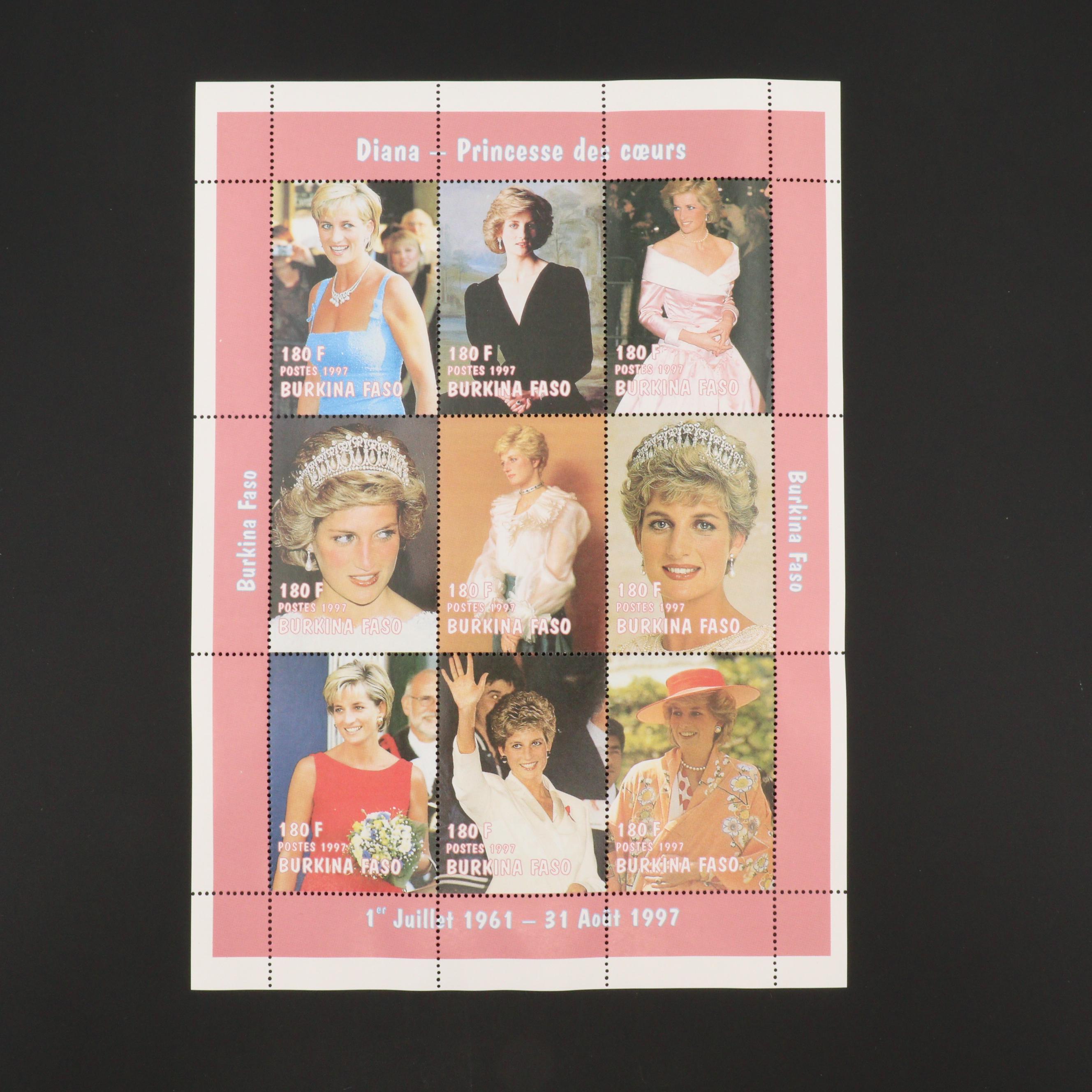 Princess Diana Stamp Collection
