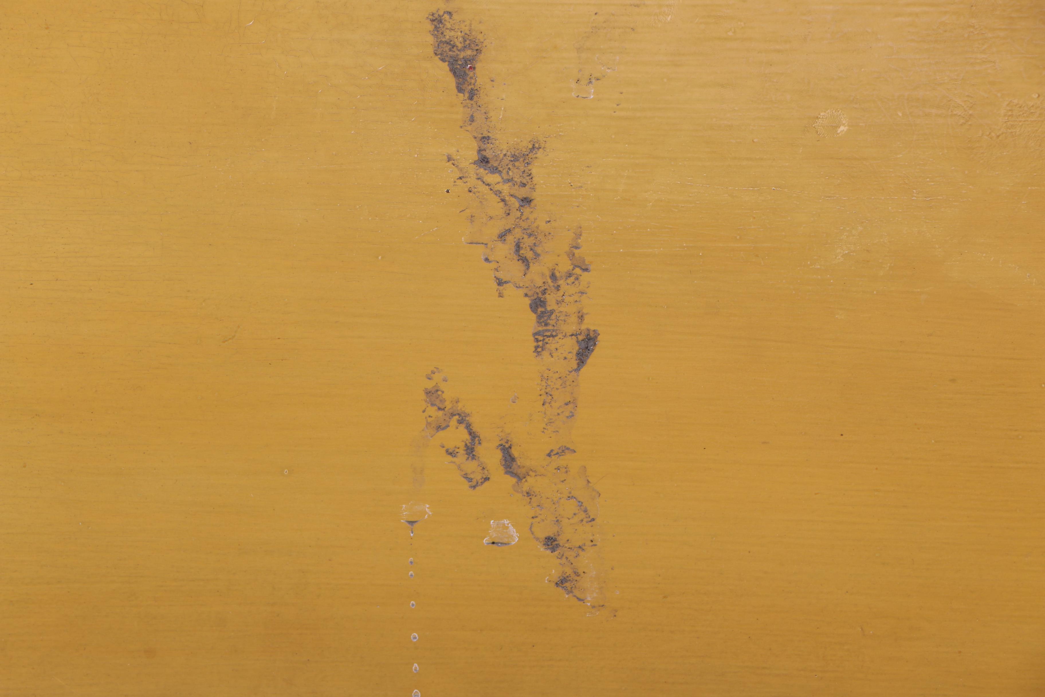 Paint-Decorated and Parcel-Gilt Four-Post Twin Size Bed Frame