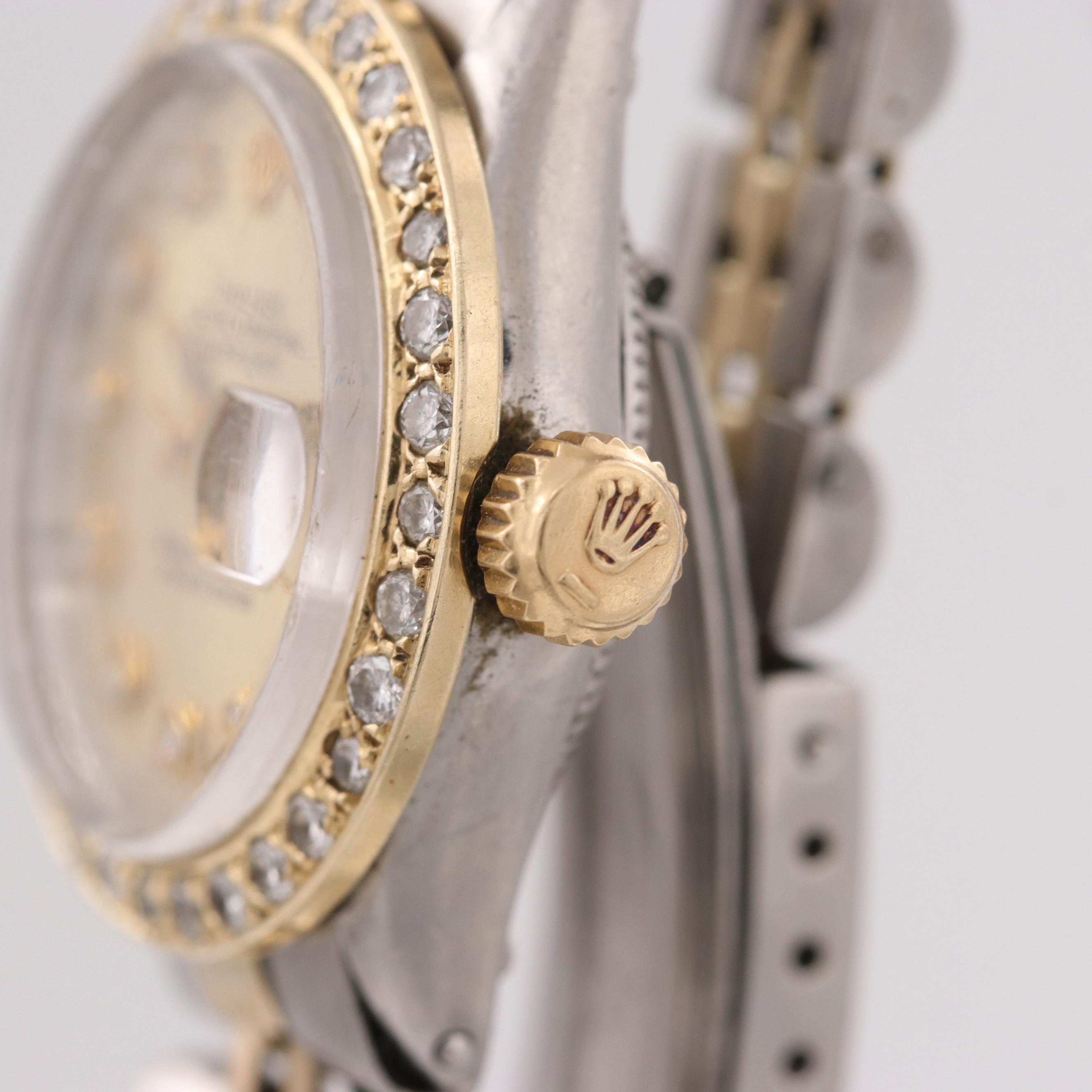 Rolex Datejust Watch With Diamond Bezel and Dial, 1969