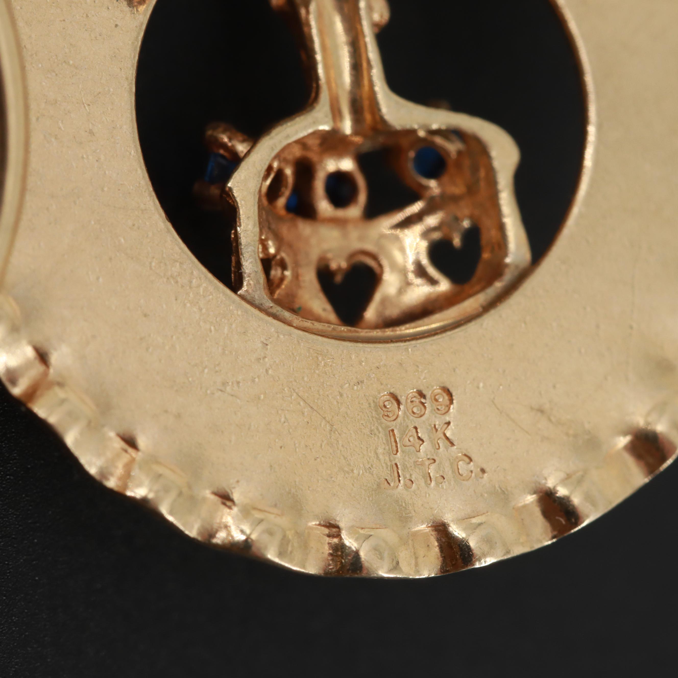 Vintage 14K Charm Bracelet with 18K, 10K, Synthetic Ruby and Synthetic Spinel