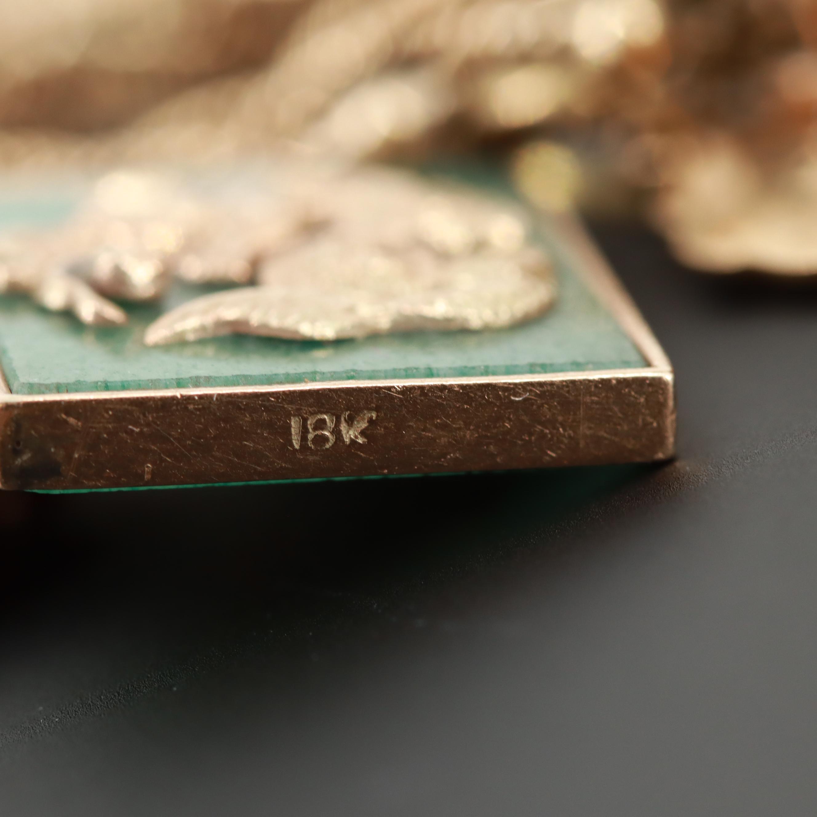 Vintage 14K Charm Bracelet with 18K, 10K, Synthetic Ruby and Synthetic Spinel