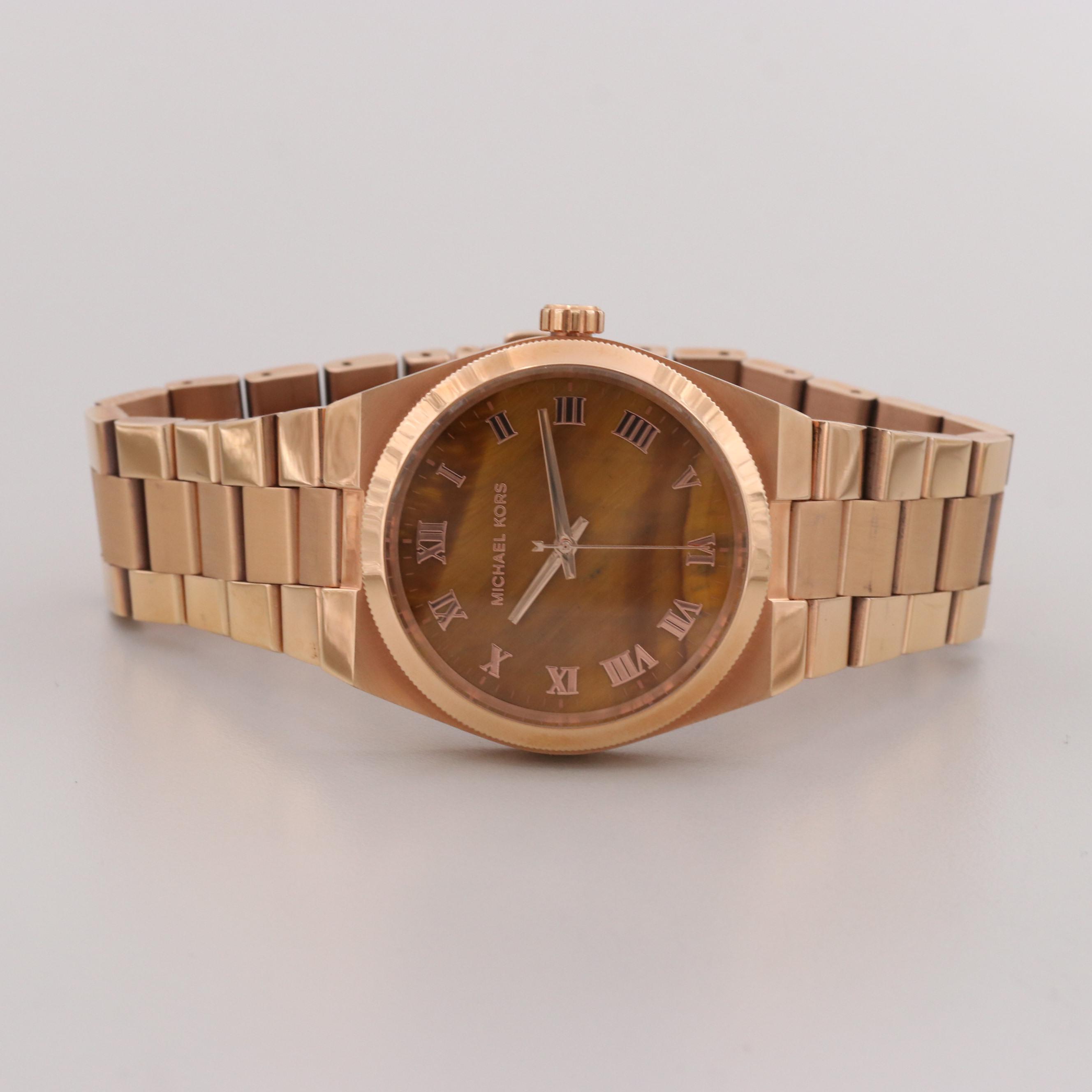 Michael Kors Rose Gold Tone Stainless Steel Watch