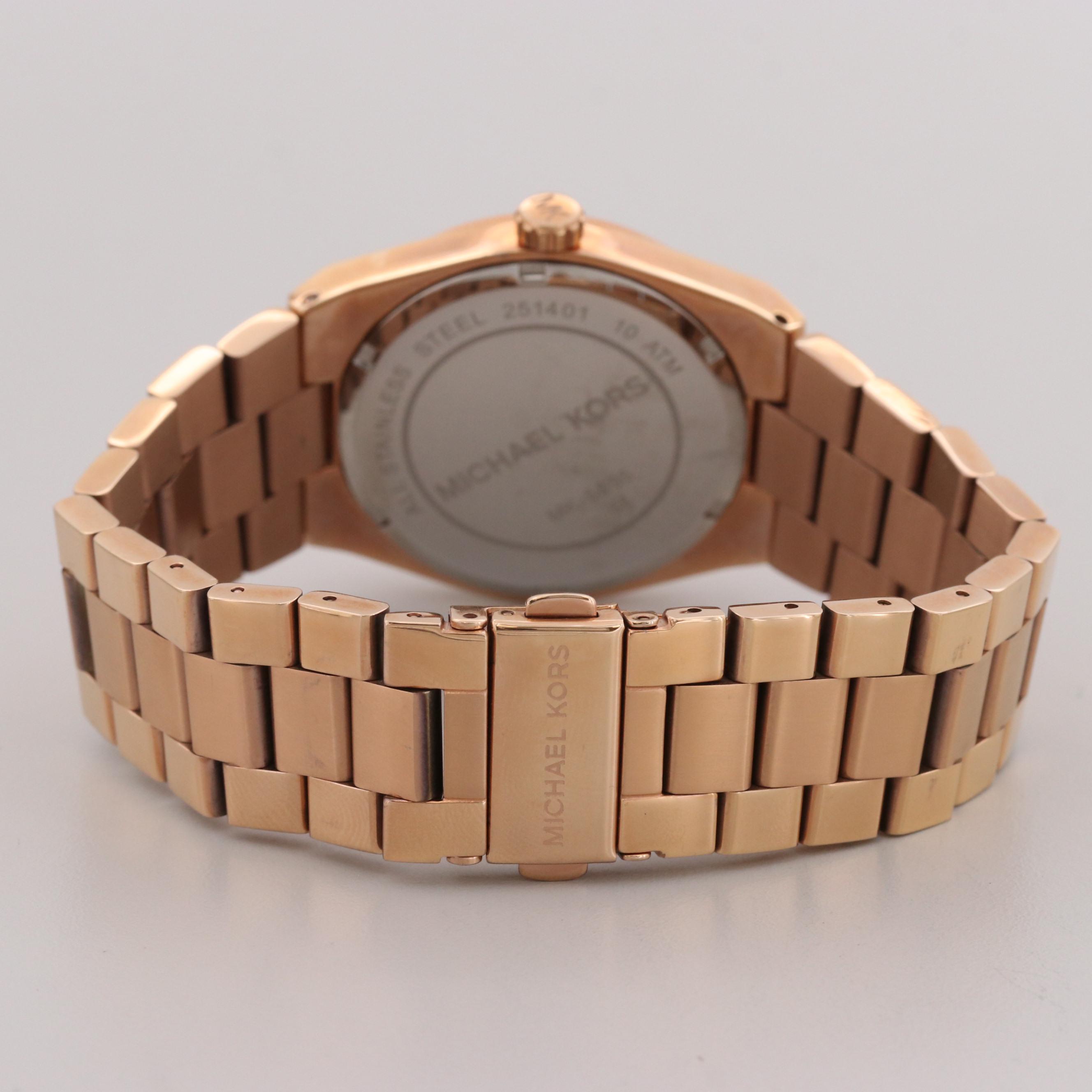 Michael Kors Rose Gold Tone Stainless Steel Watch