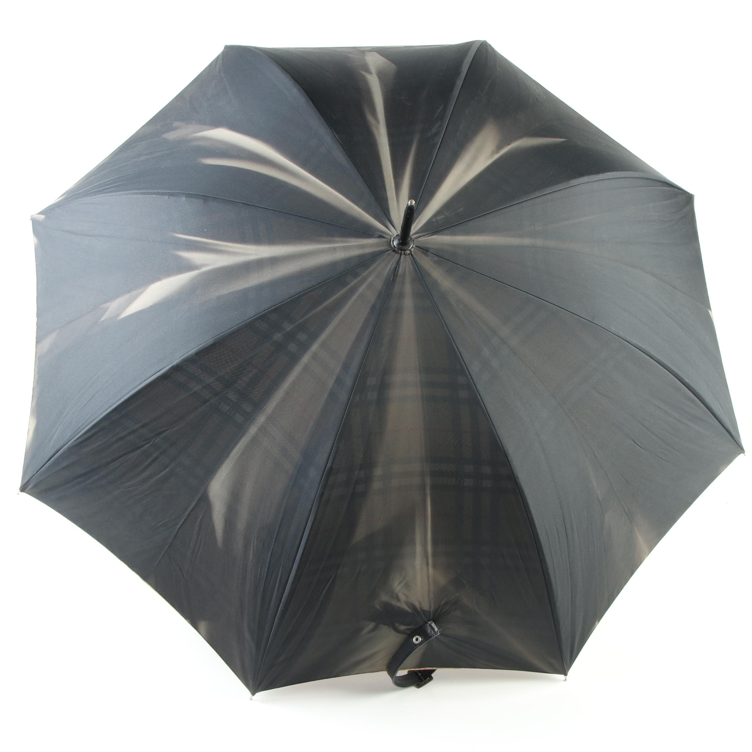 Burberry London Walking Umbrella with “Haymarket Check” Lining