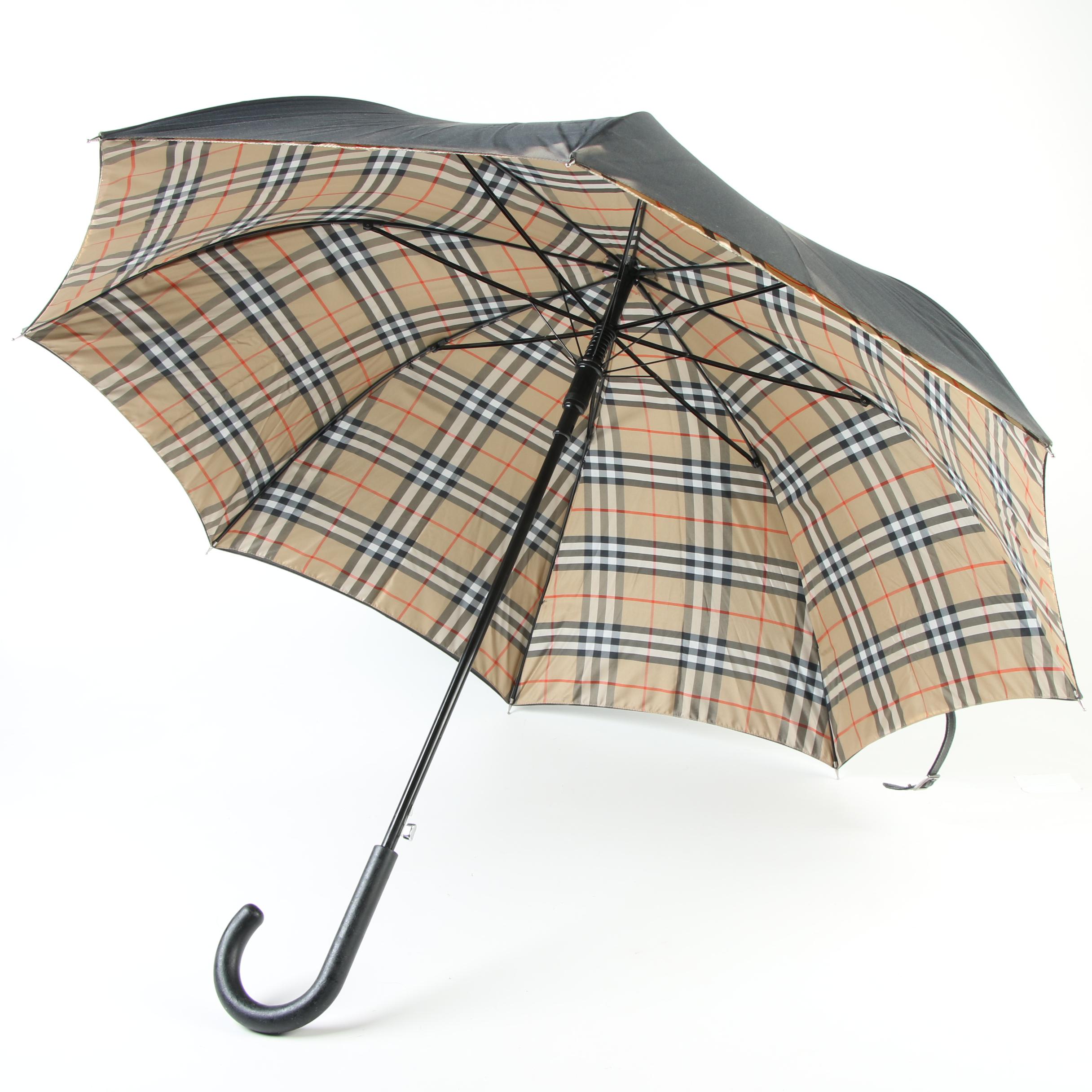 Burberry London Walking Umbrella with “Haymarket Check” Lining