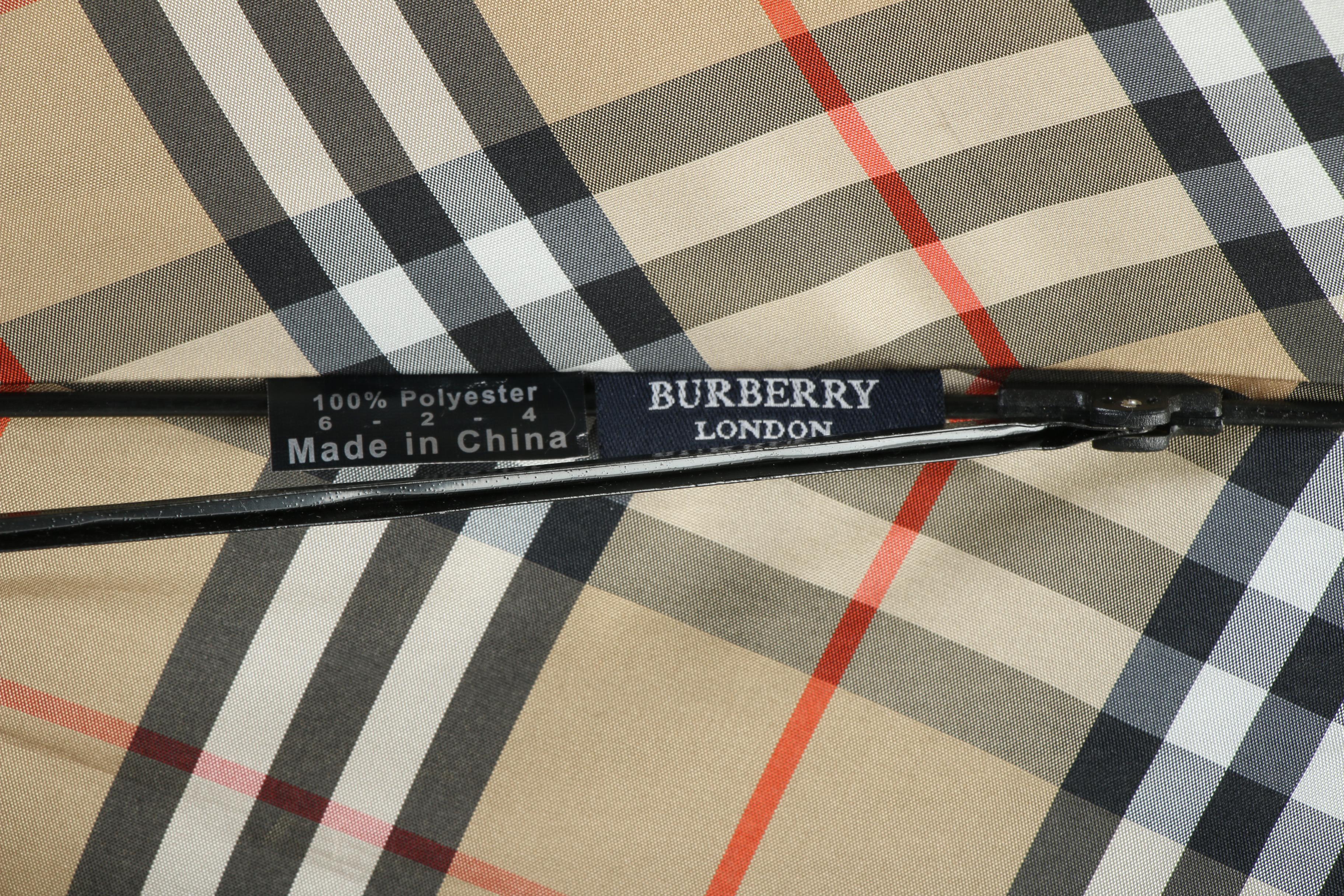 Burberry London Walking Umbrella with “Haymarket Check” Lining