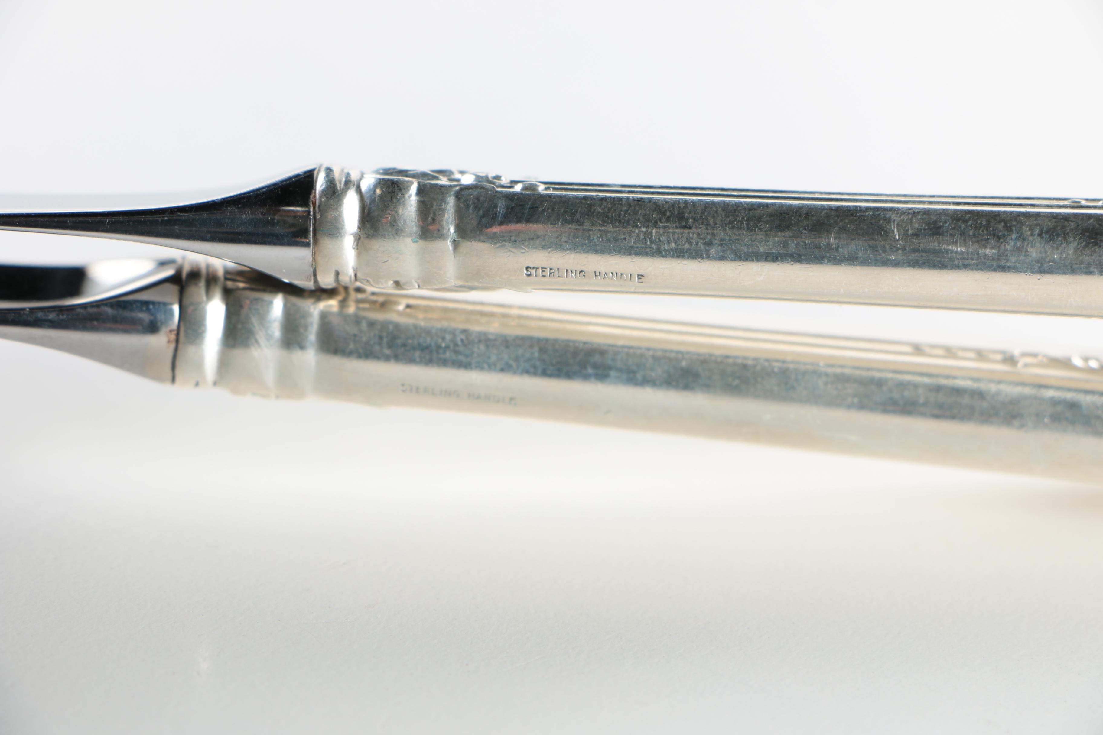 Oneida "Damask Rose" Sterling Silver Flatware for Eight and Serving Pieces