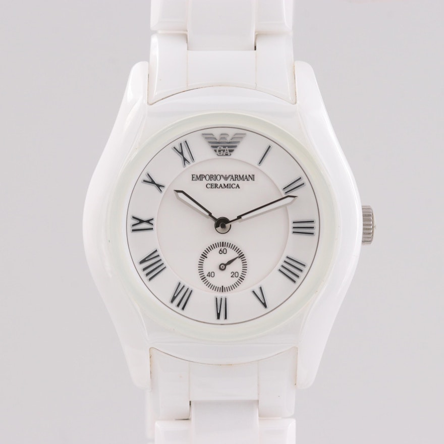 Emporio Armani Ceramica White Ceramic Quartz Wristwatch