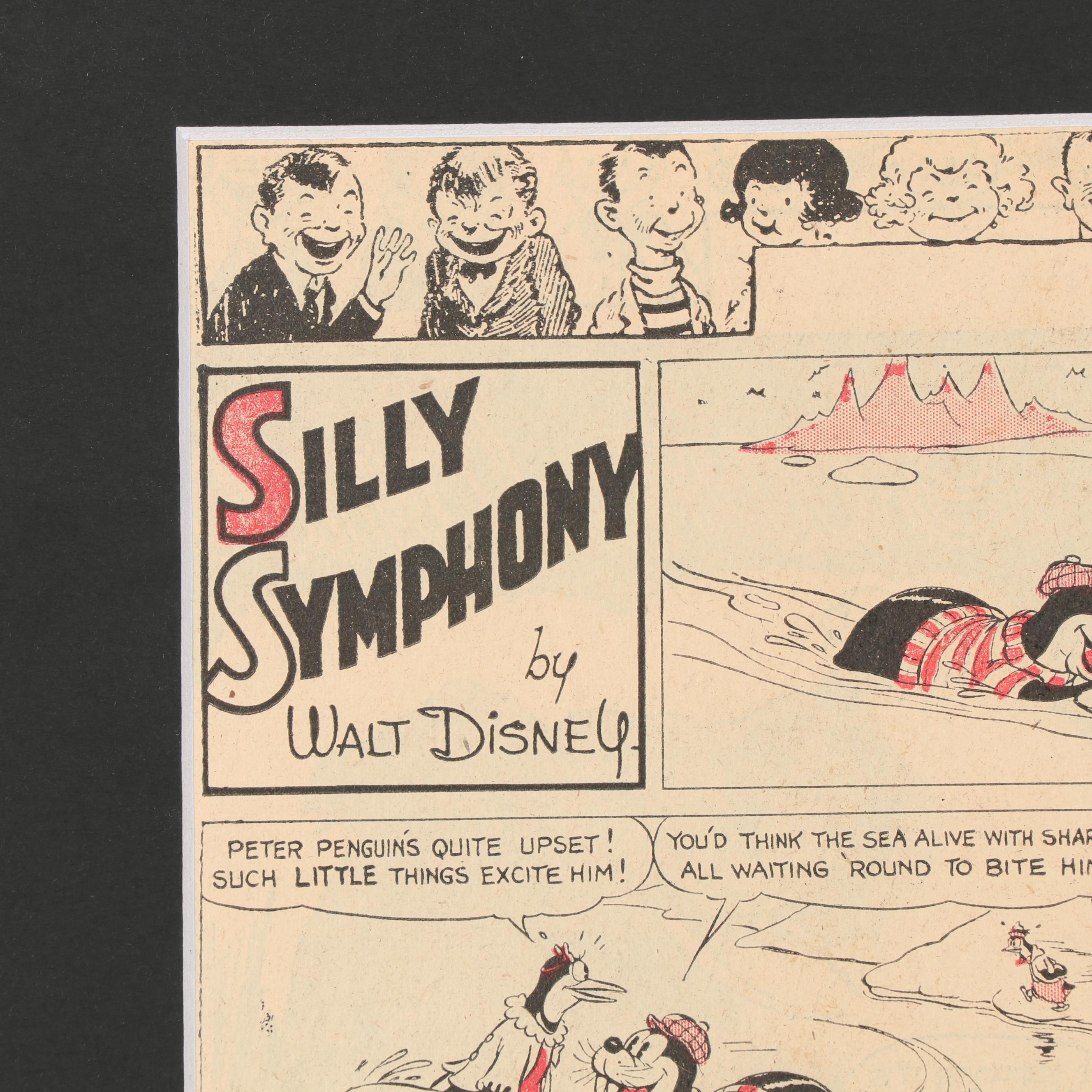 Walt Disney "Silly Symphony" Original Comic Strip with Mickey Mouse, 1934