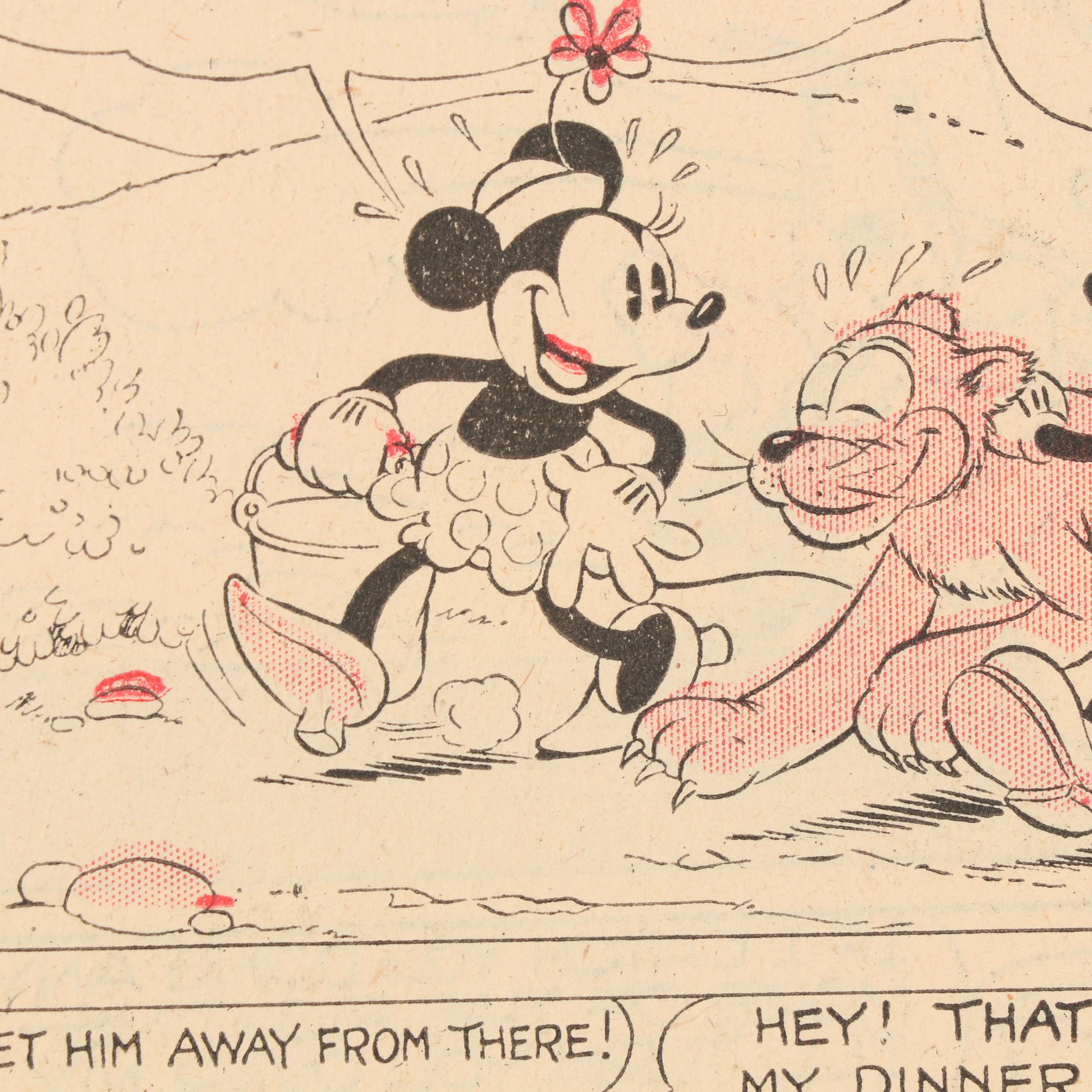Walt Disney "Silly Symphony" Original Comic Strip with Mickey Mouse, 1934