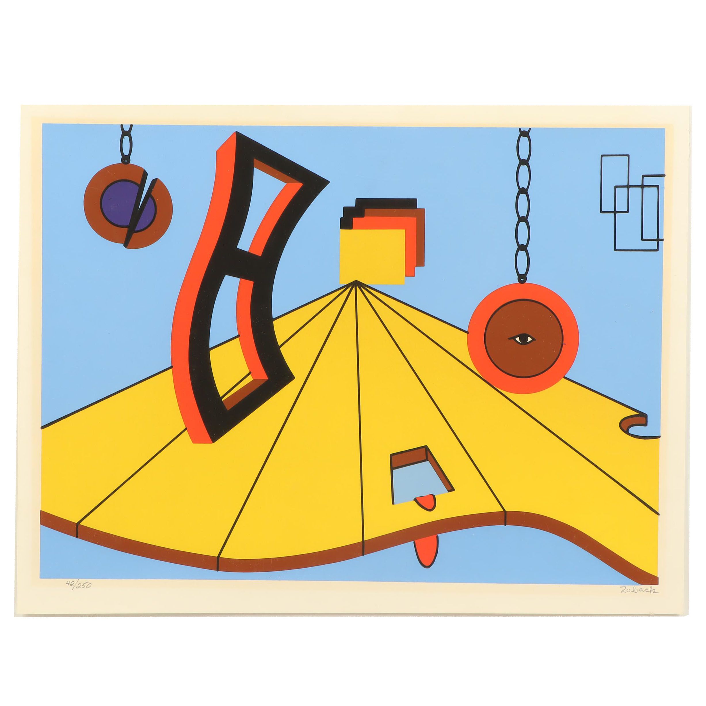 Sonny Zoback Surrealist Style Serigraph