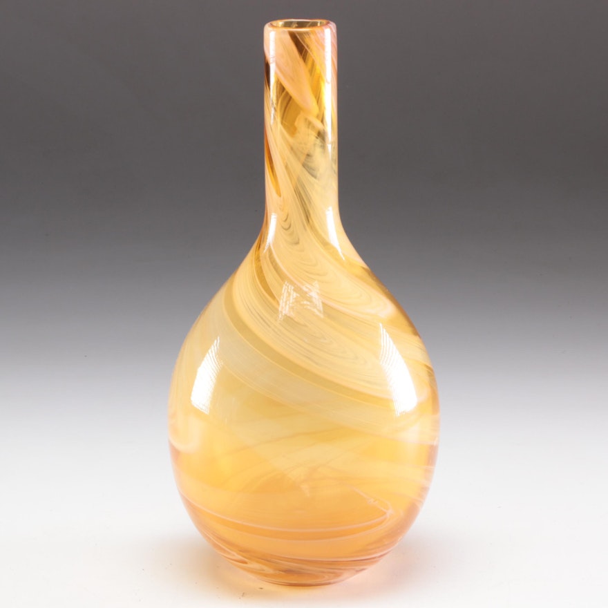 Blown Art Glass Vase, Mid to Late 20th Century