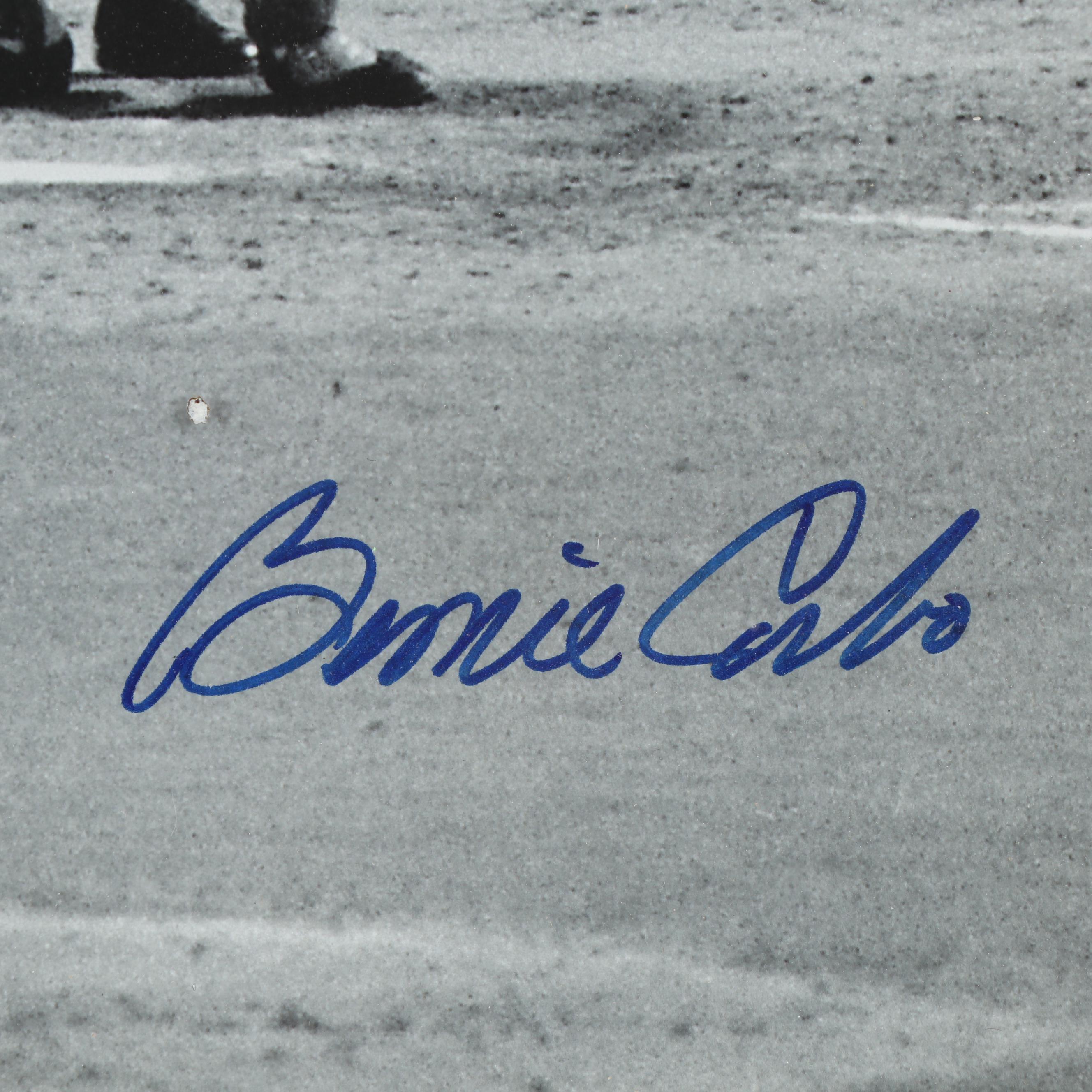 Bernie Carbo and Rawly Eastwick Autographed 1975 World Series Home Run Photo