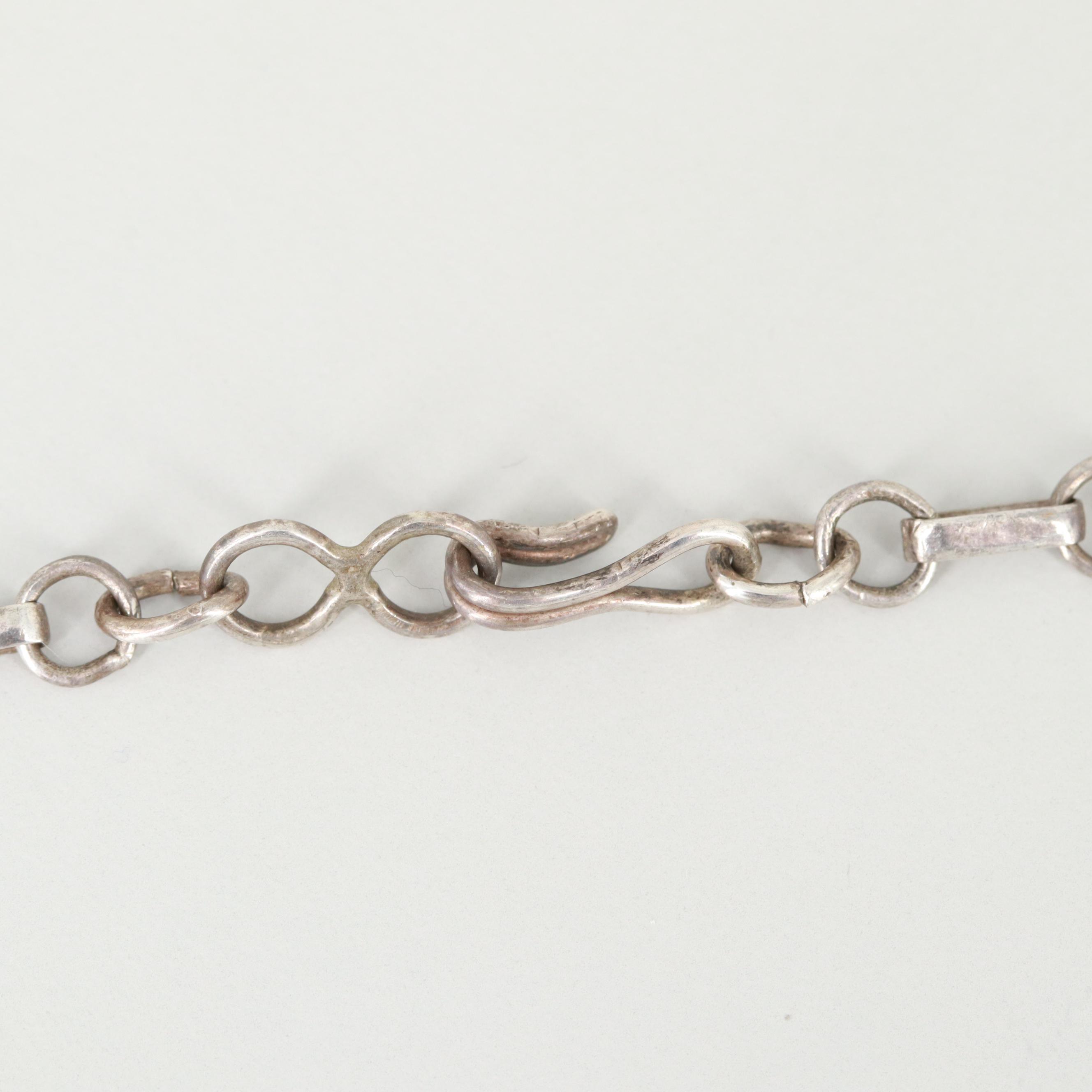 Modernist Carol Felley Sterling Silver Pendant Necklace