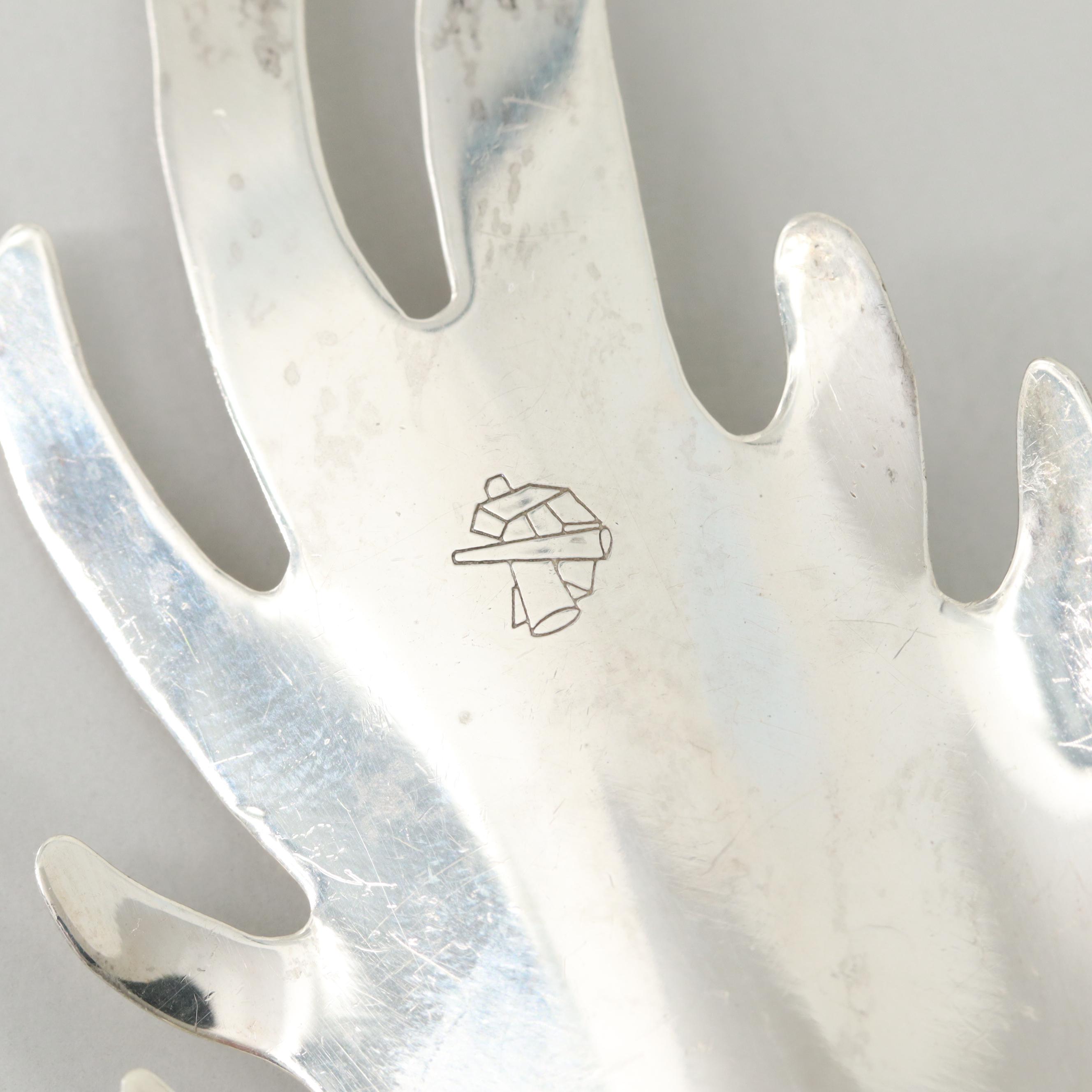 Modernist Carol Felley Sterling Silver Pendant Necklace