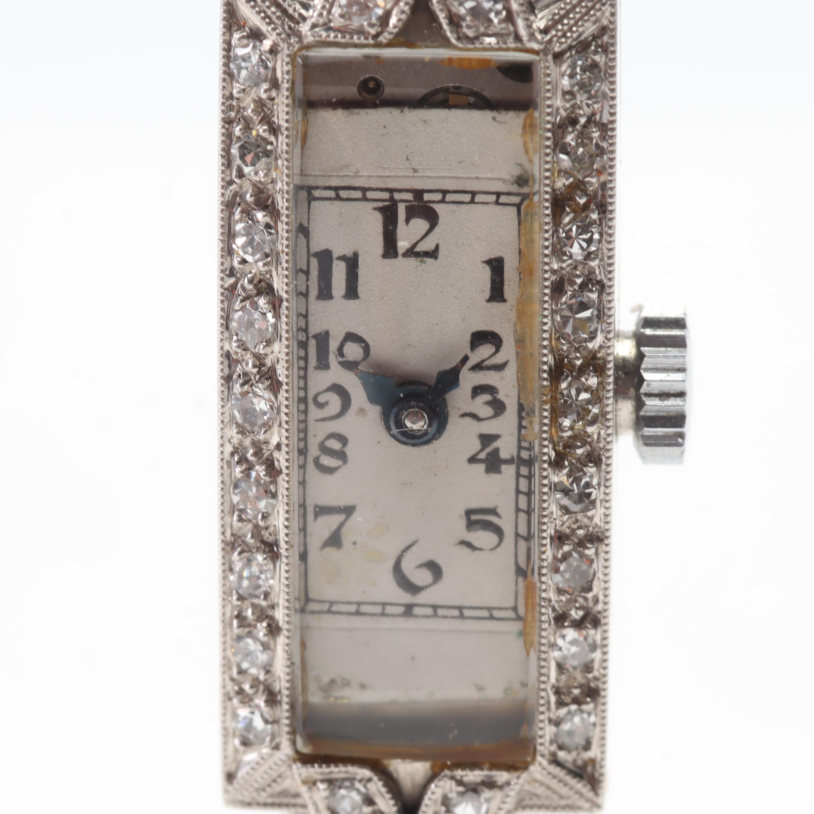 Speidel Watch with Diamonds and 14K White Gold Case