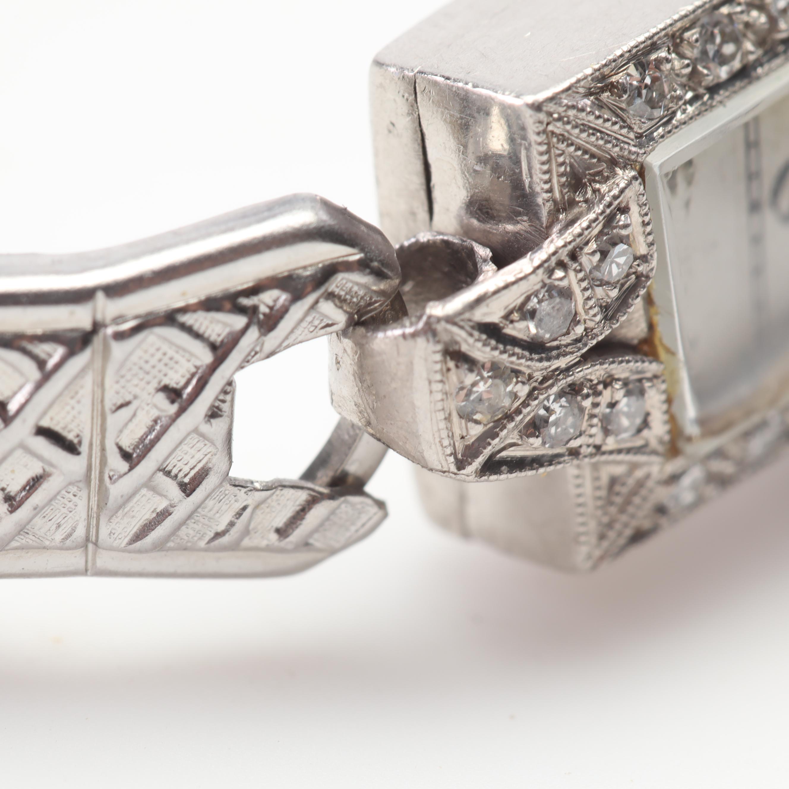 Speidel Watch with Diamonds and 14K White Gold Case