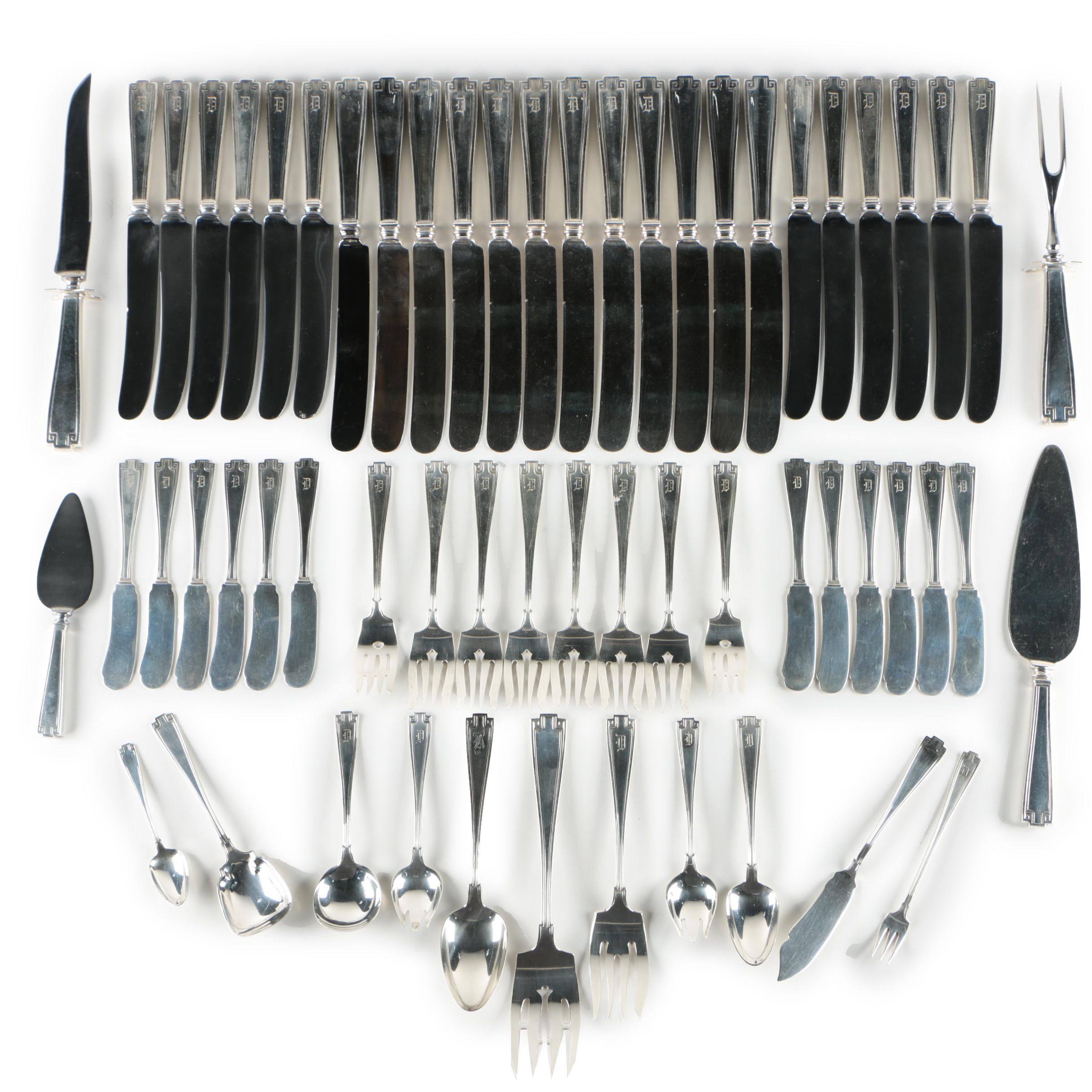 Gorham "Etruscan" Sterling Silver Flatware and Serving Pieces