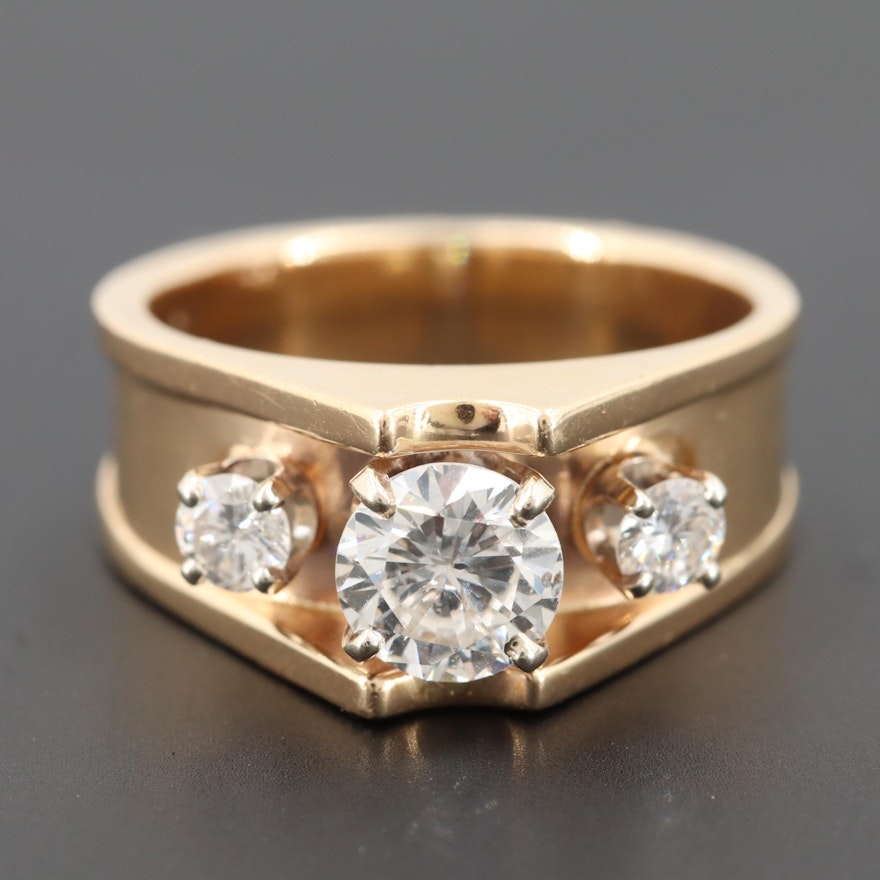 Frank Ellman 14K Yellow Gold Diamond Ring
