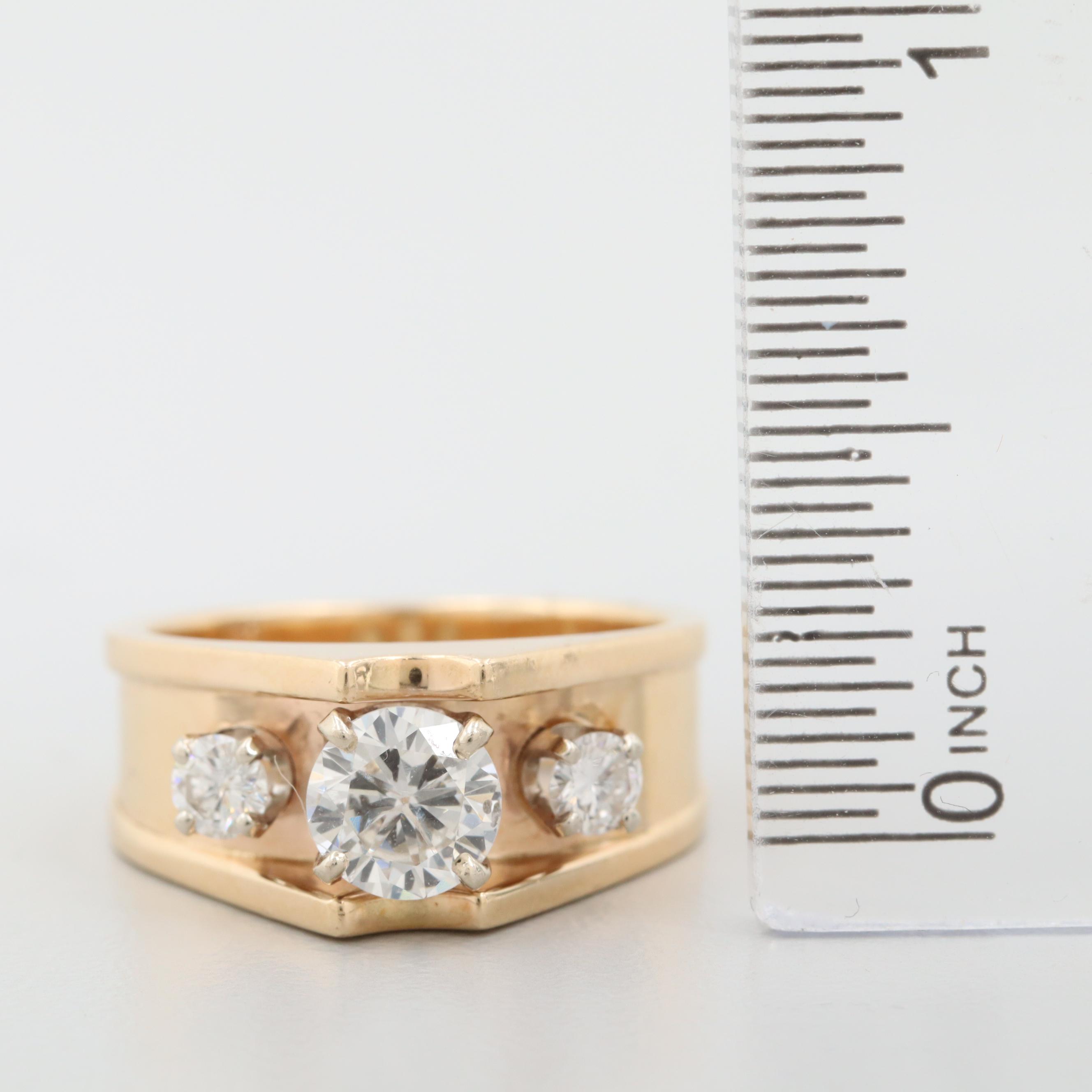 Frank Ellman 14K Yellow Gold Diamond Ring
