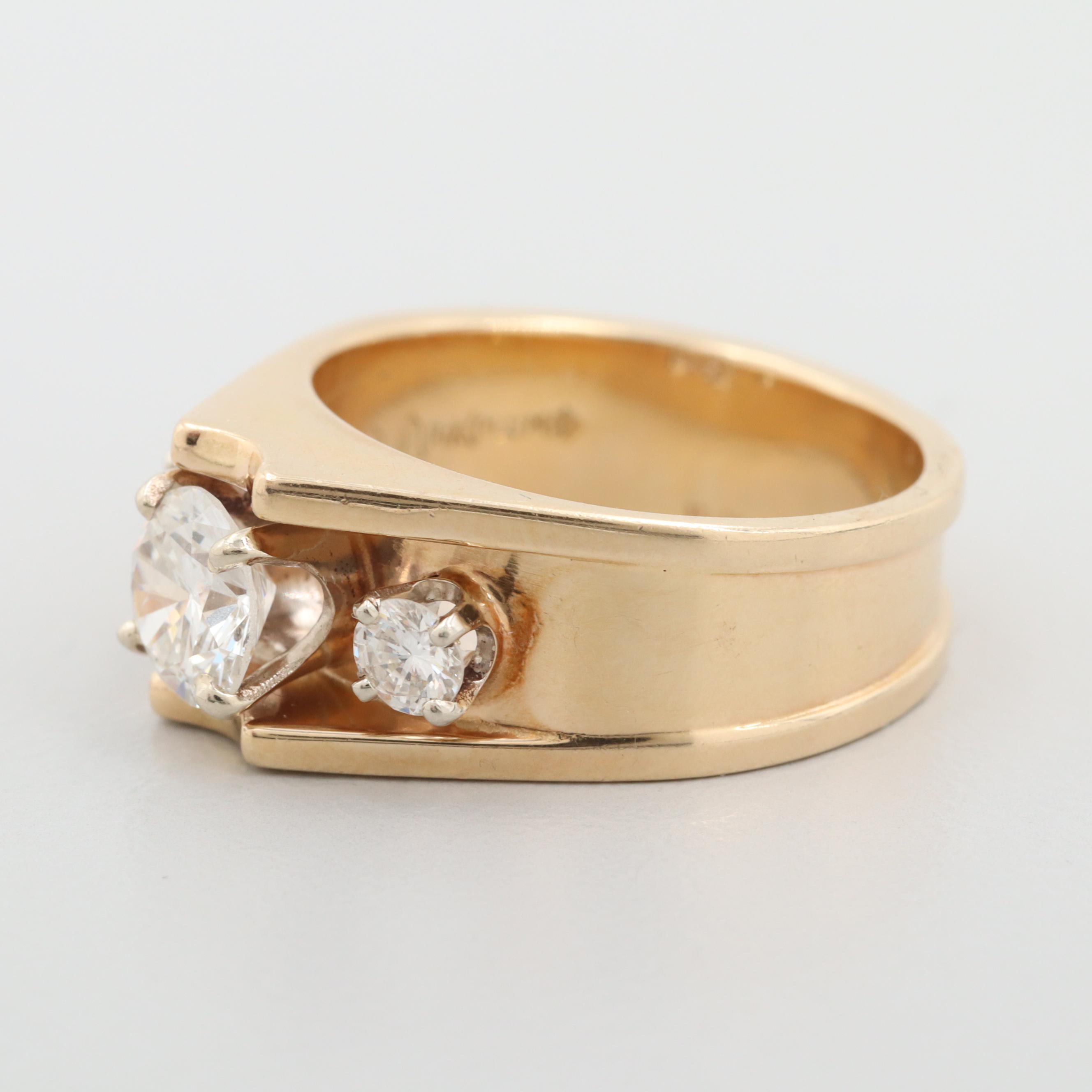 Frank Ellman 14K Yellow Gold Diamond Ring