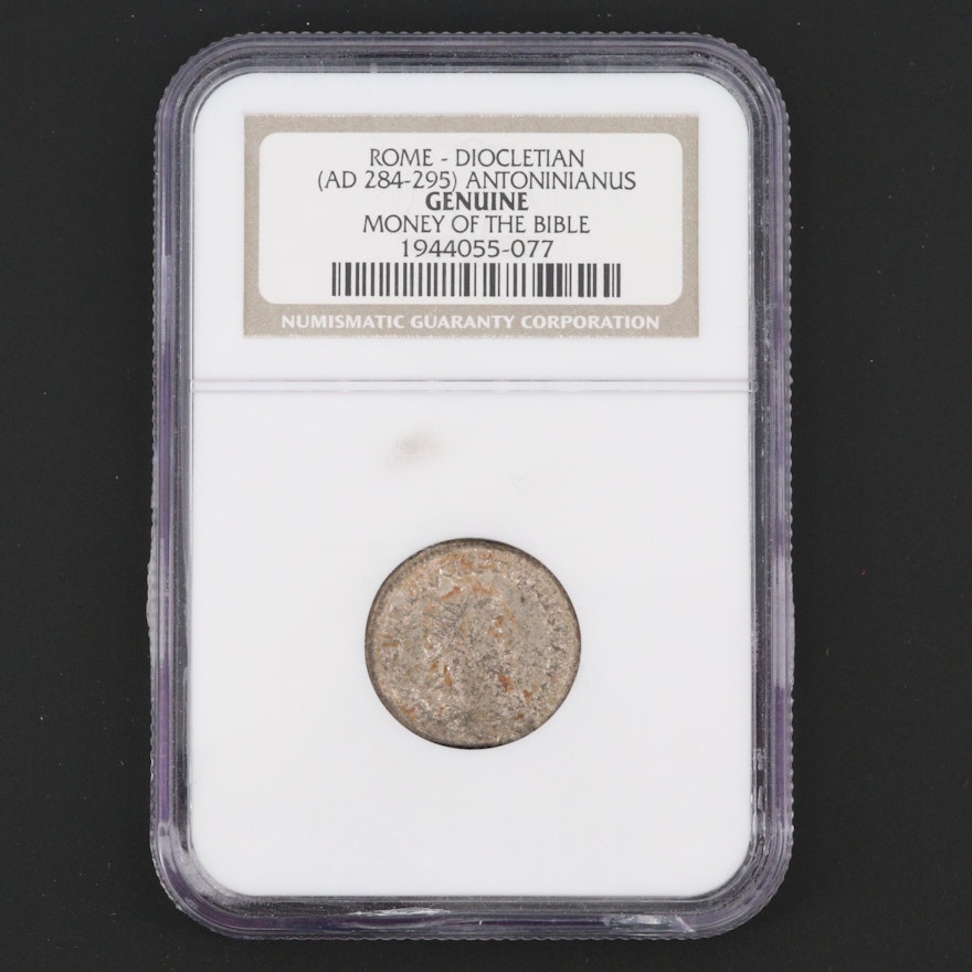 NGC Graded Genuine Ancient Rome Diocletian Antoninianus