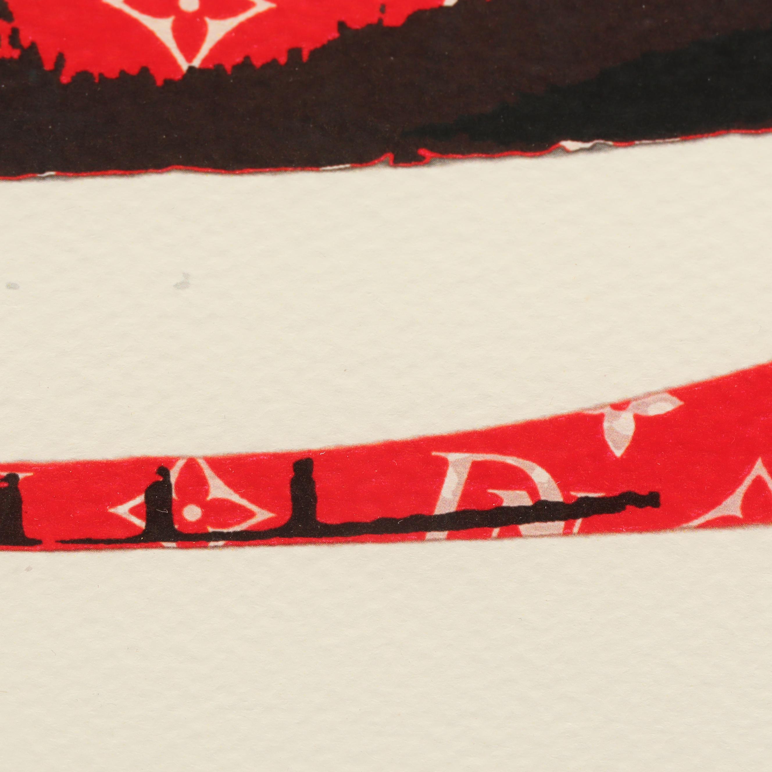 Death NYC Offset Lithograph "AJ DN Red"