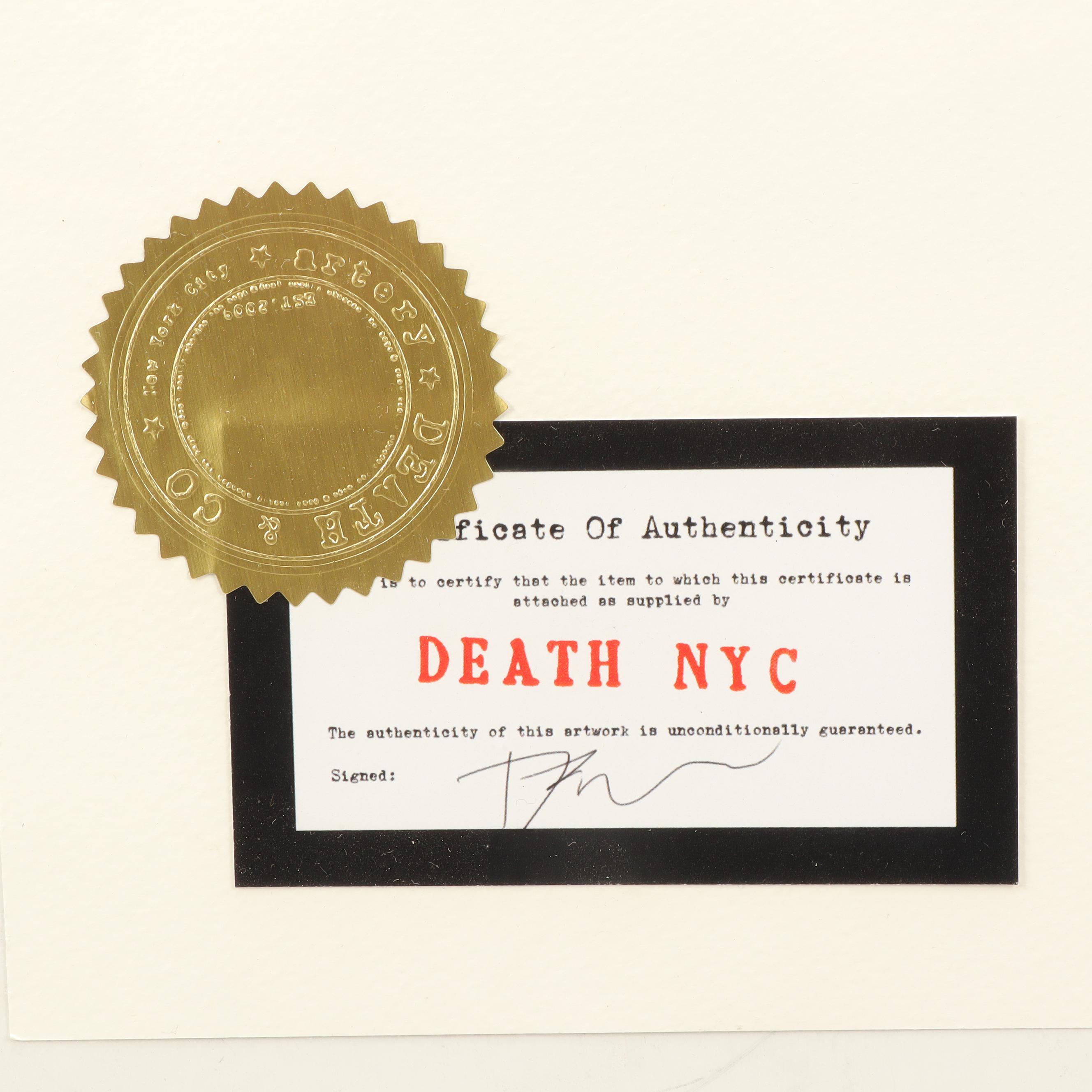 Death NYC Offset Lithograph "AJ DN Red"