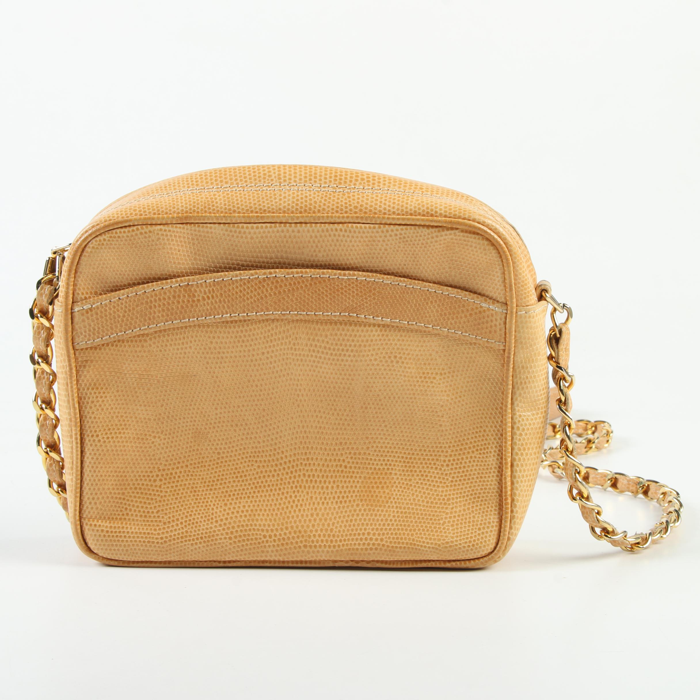 Bruno Magli Lizard Skin Crossbody with Saffiano Leather and Beaded Evening Bag