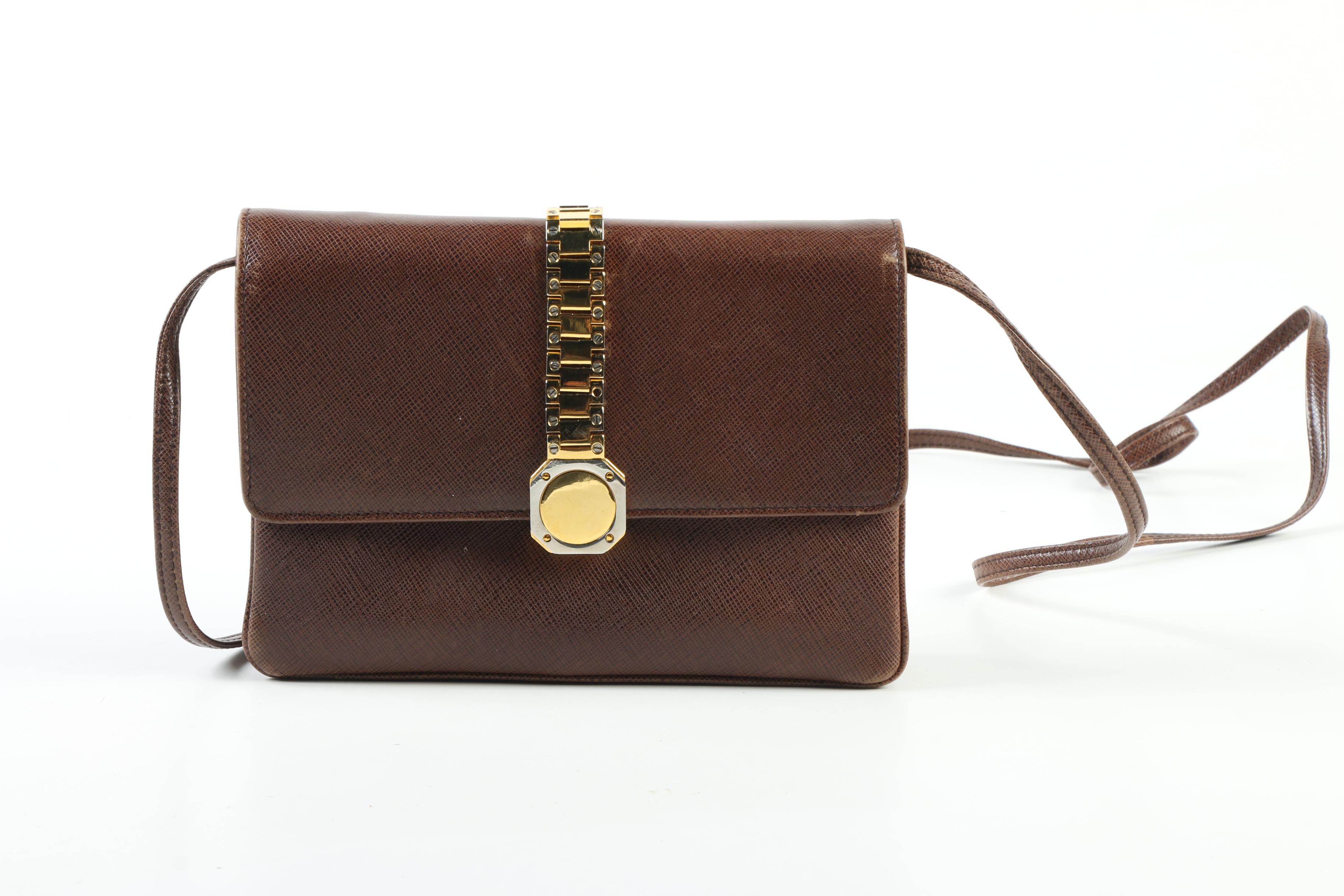 Bruno Magli Lizard Skin Crossbody with Saffiano Leather and Beaded Evening Bag