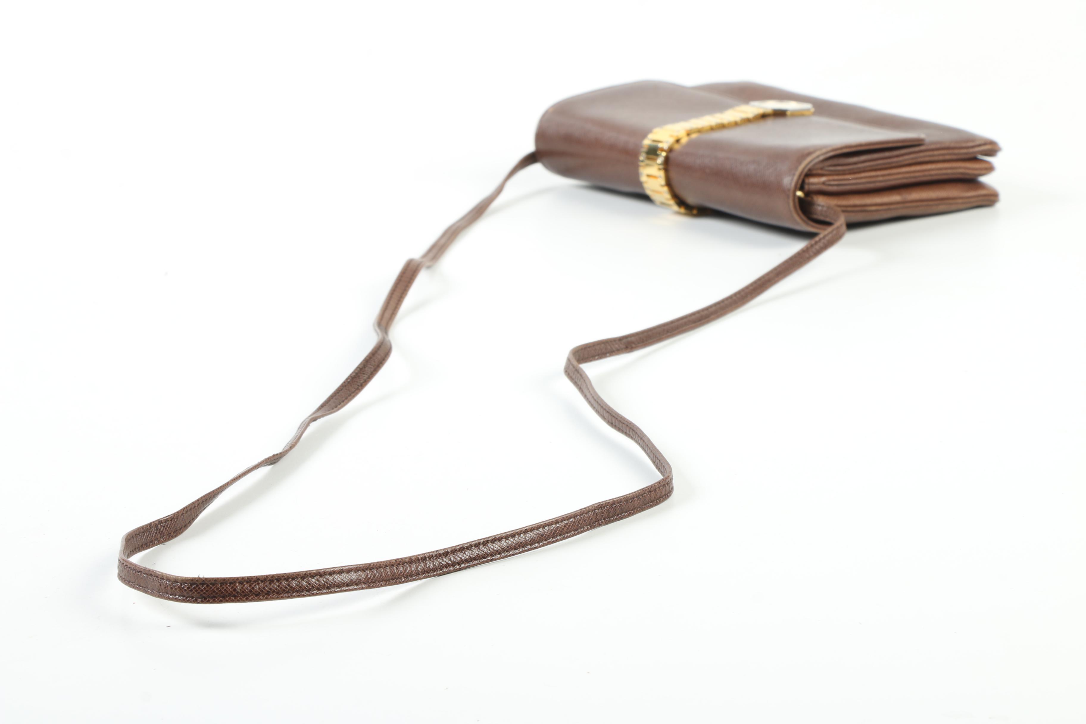 Bruno Magli Lizard Skin Crossbody with Saffiano Leather and Beaded Evening Bag