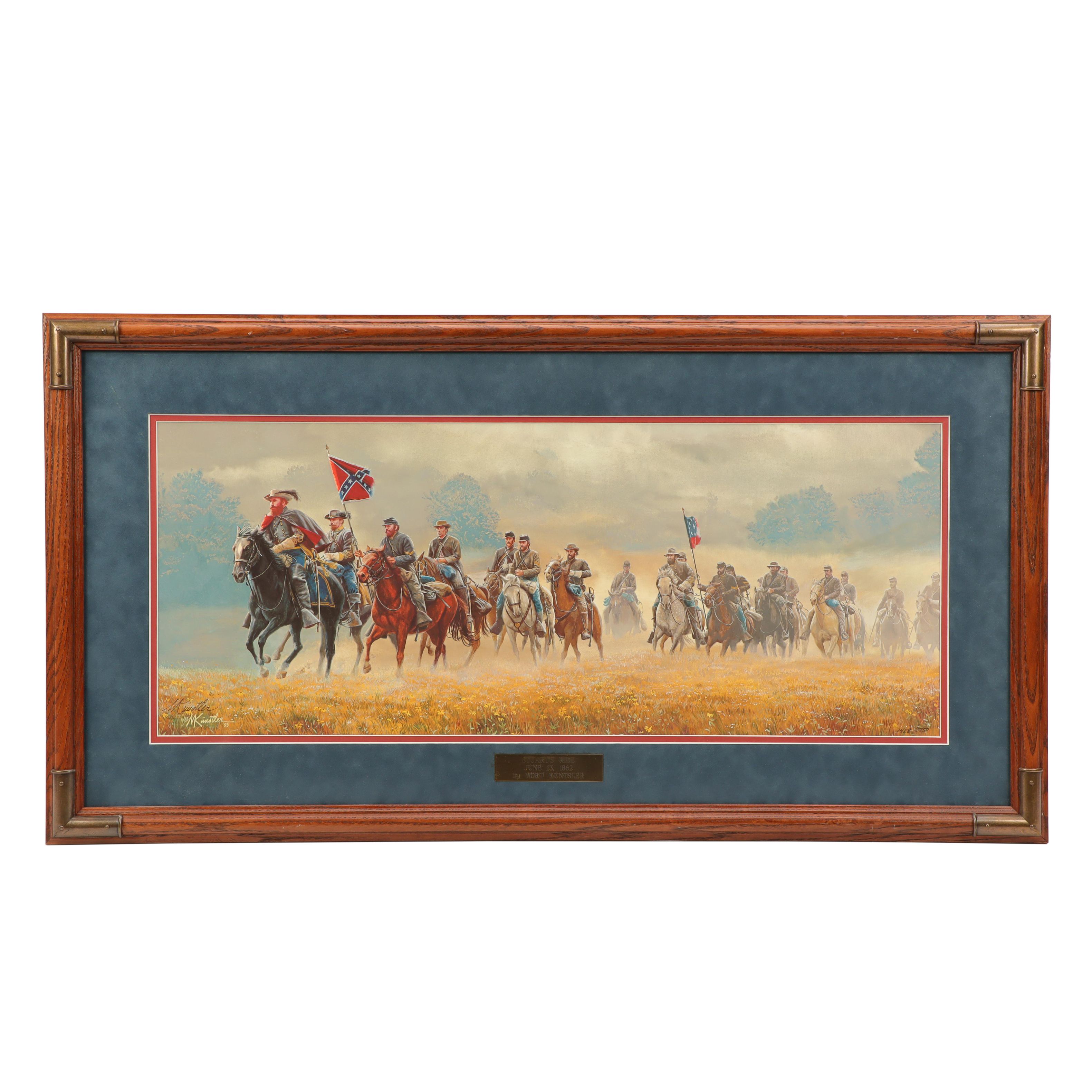 Mort Kunstler Offset Lithograph "Stuart's Ride"