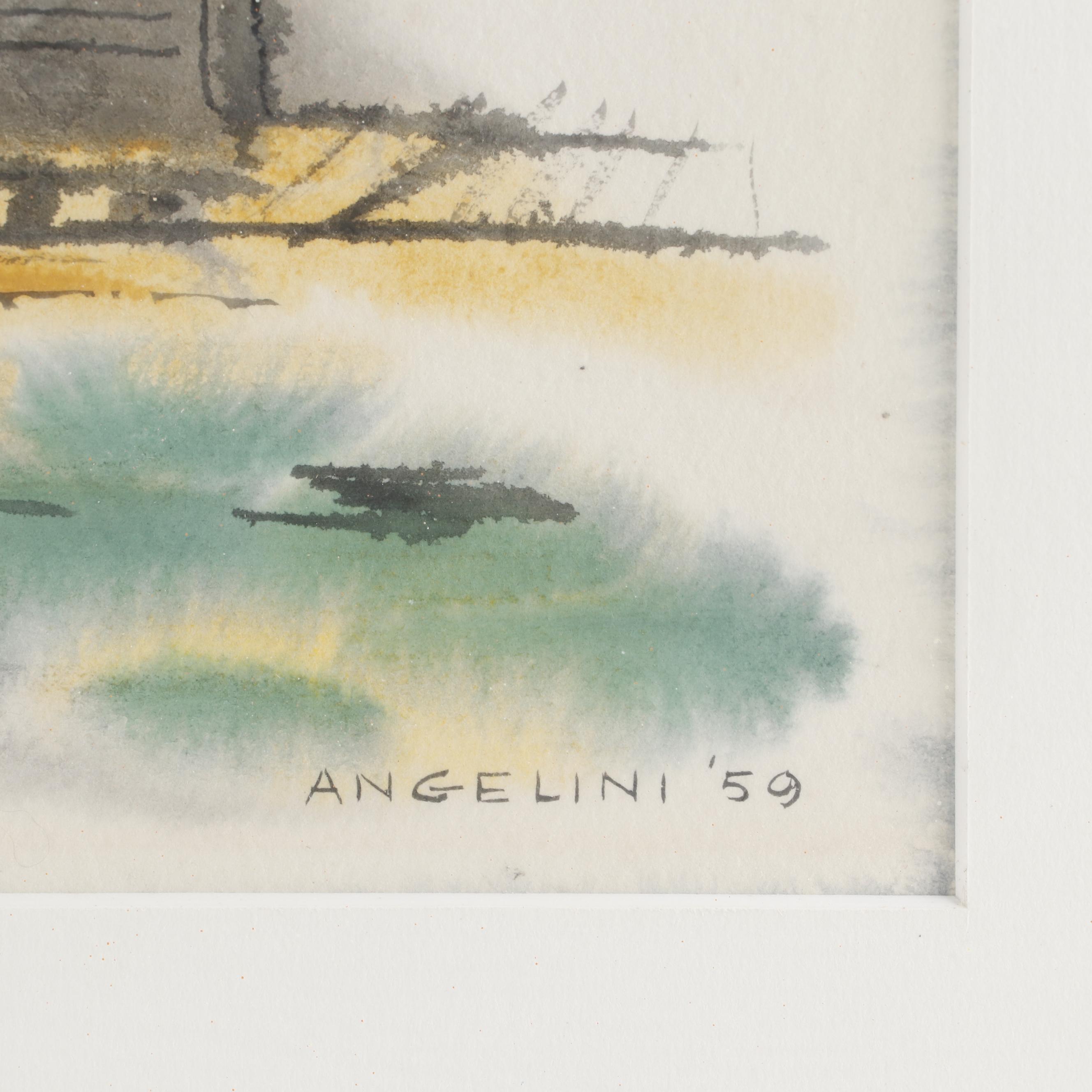 John Angelini Watercolor of a Train