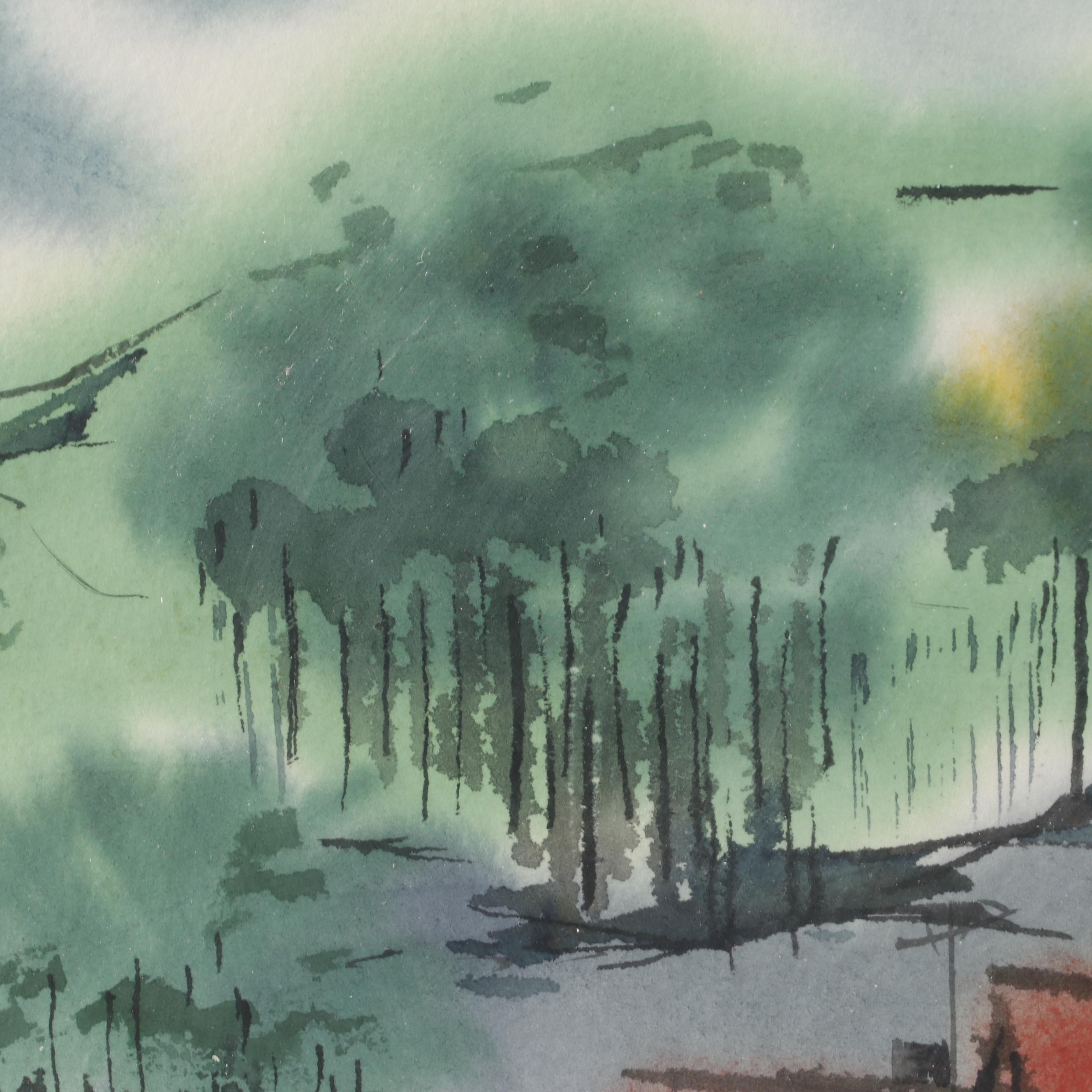 John Angelini Watercolor of a Train