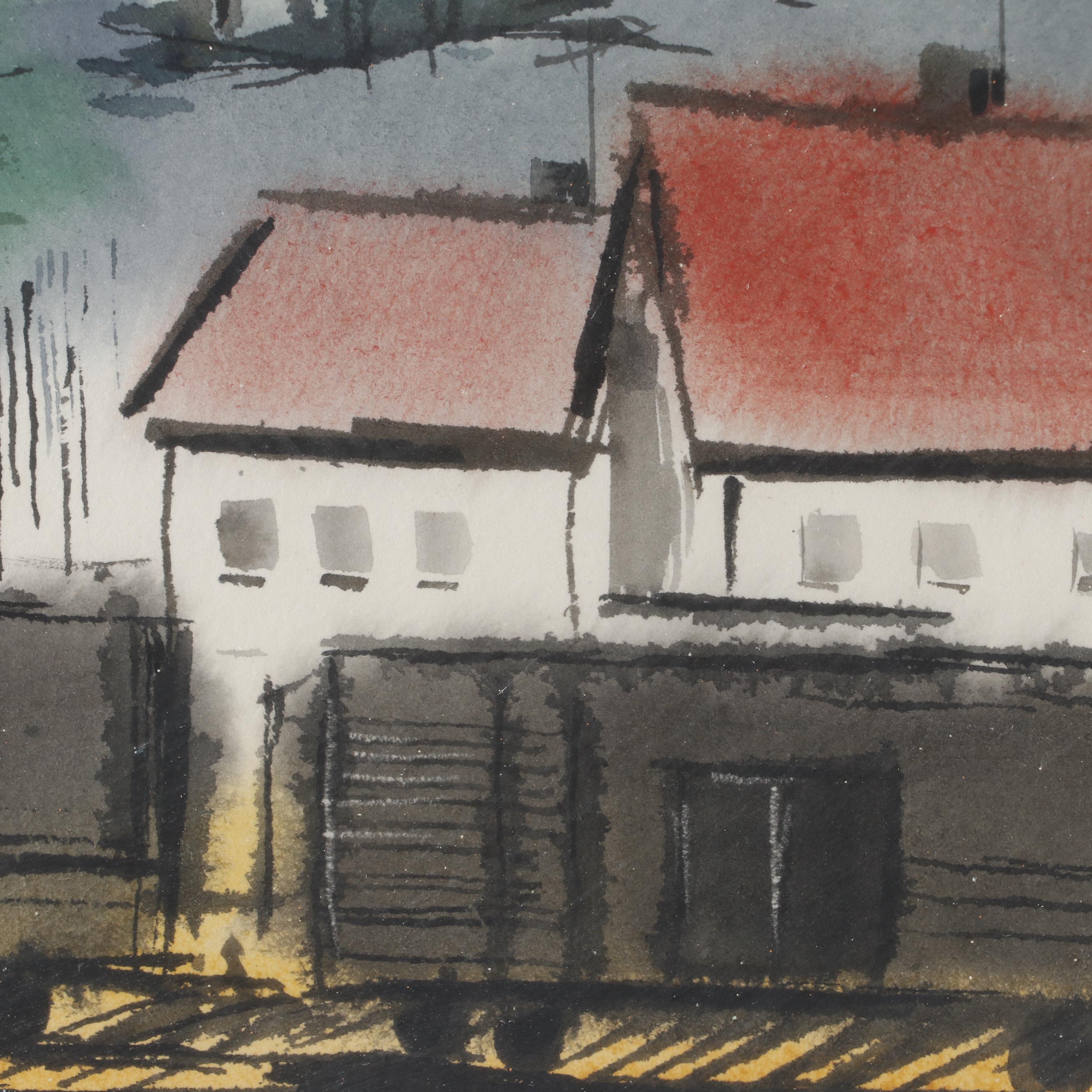 John Angelini Watercolor of a Train