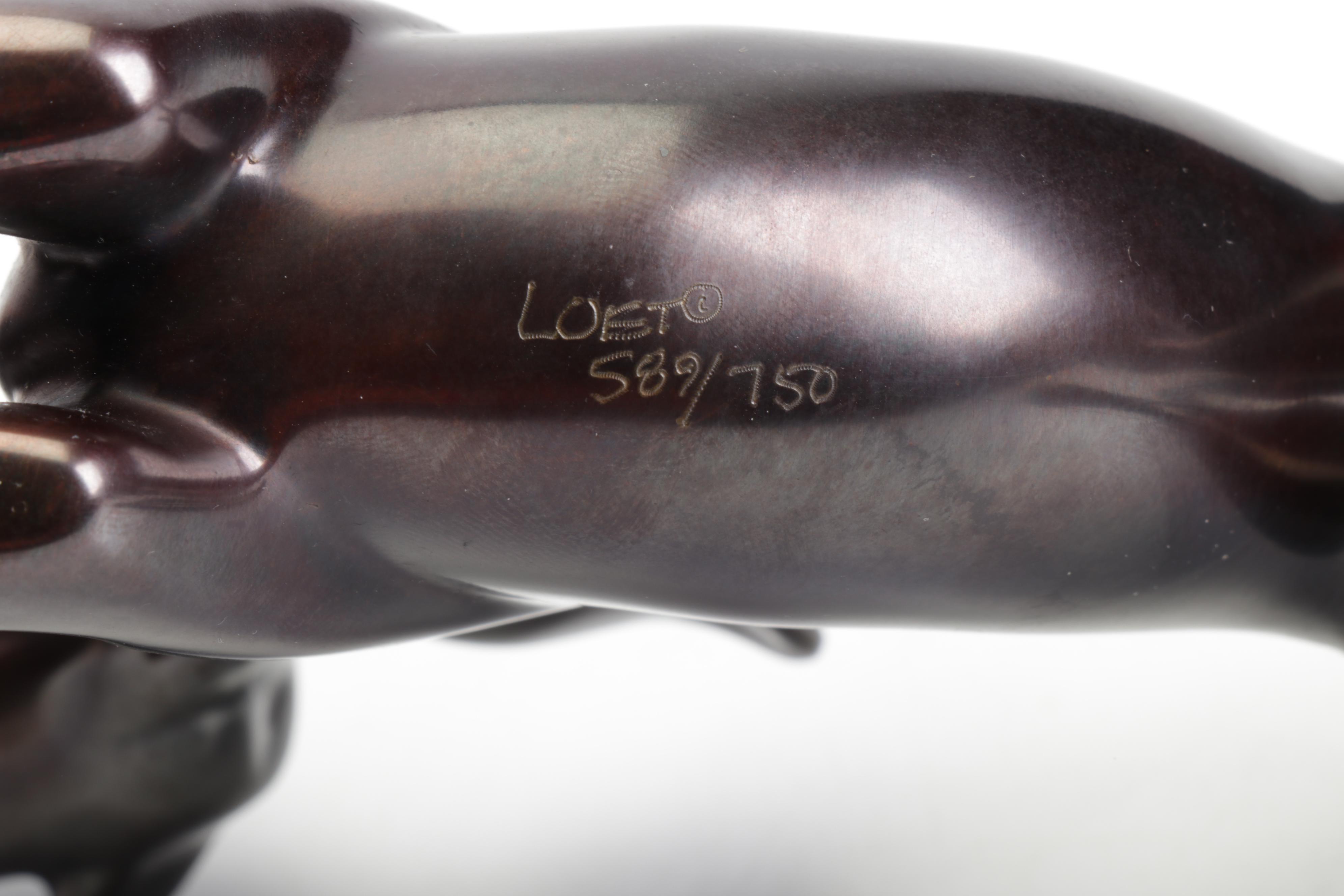 Loet Vanderveen Bronze Sculpture "Cheetah Pair"