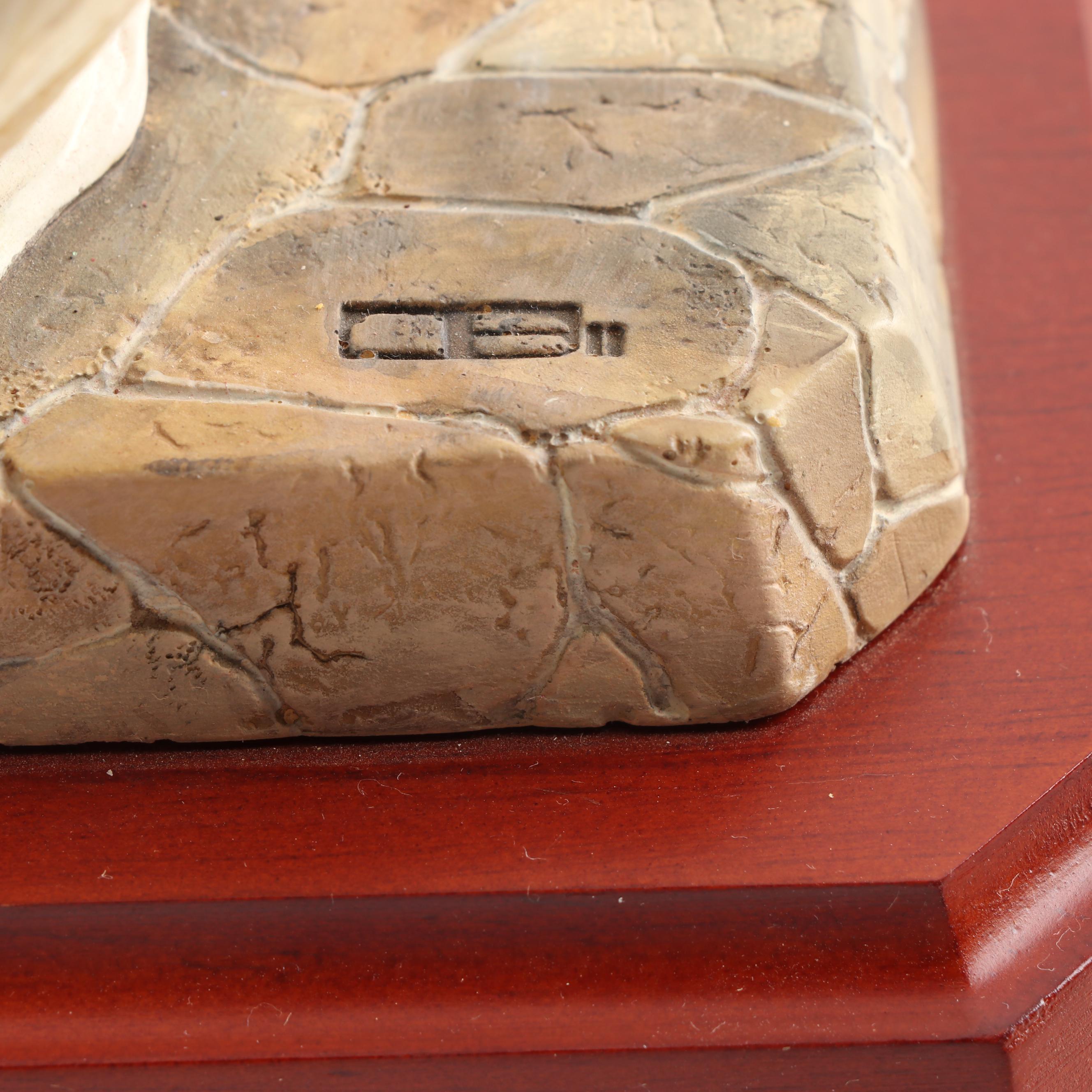 Thomas Blackshear's Ebony Visions "The Guardian" Figurine on Wood Base