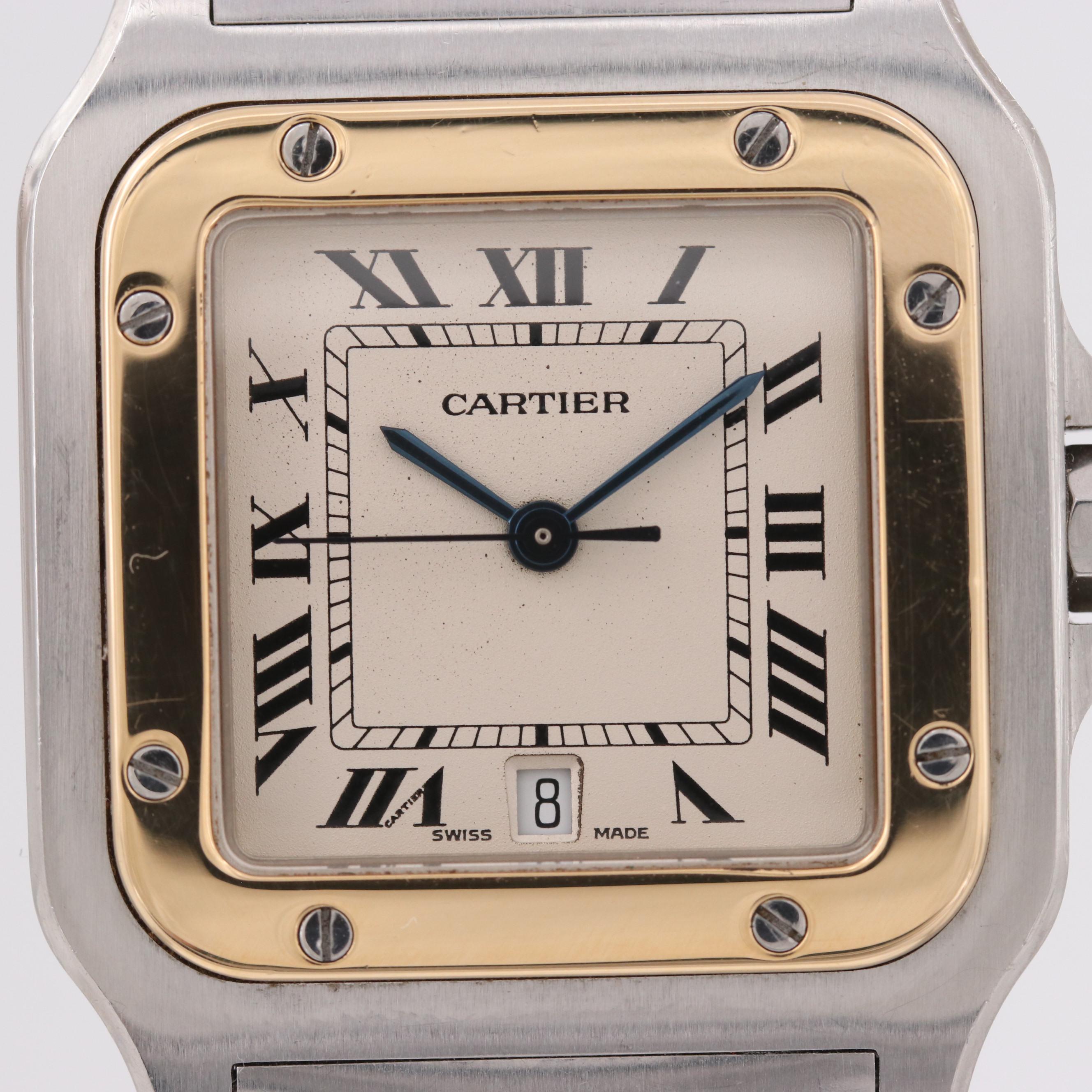 Cartier Santos Galbée 18K Yellow Gold and Stainless Steel Watch