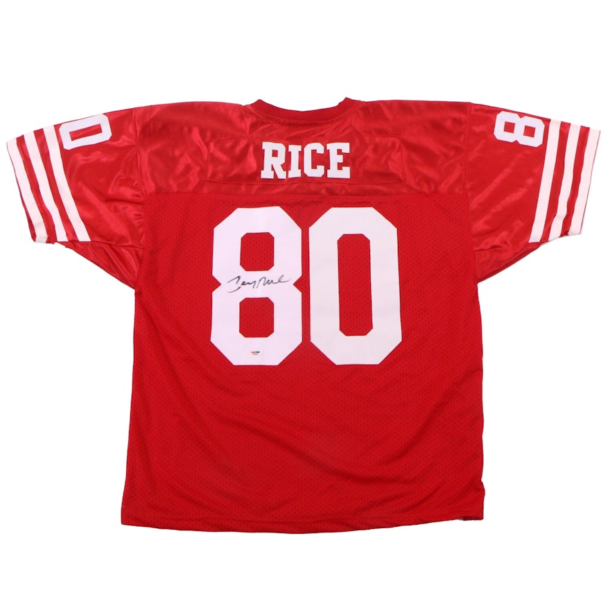 Jerry Rice Signed San Francisco 49ers Replica Jersey   COA