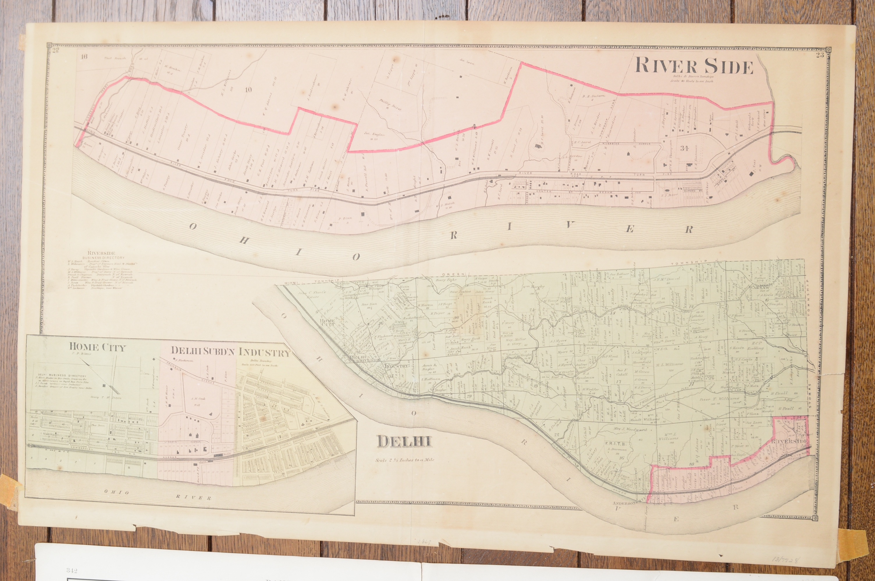 Cincinnati and Delhi Maps
