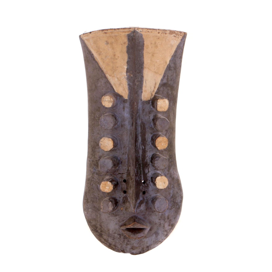 Polychrome Wooden Grebo/Kru Mask