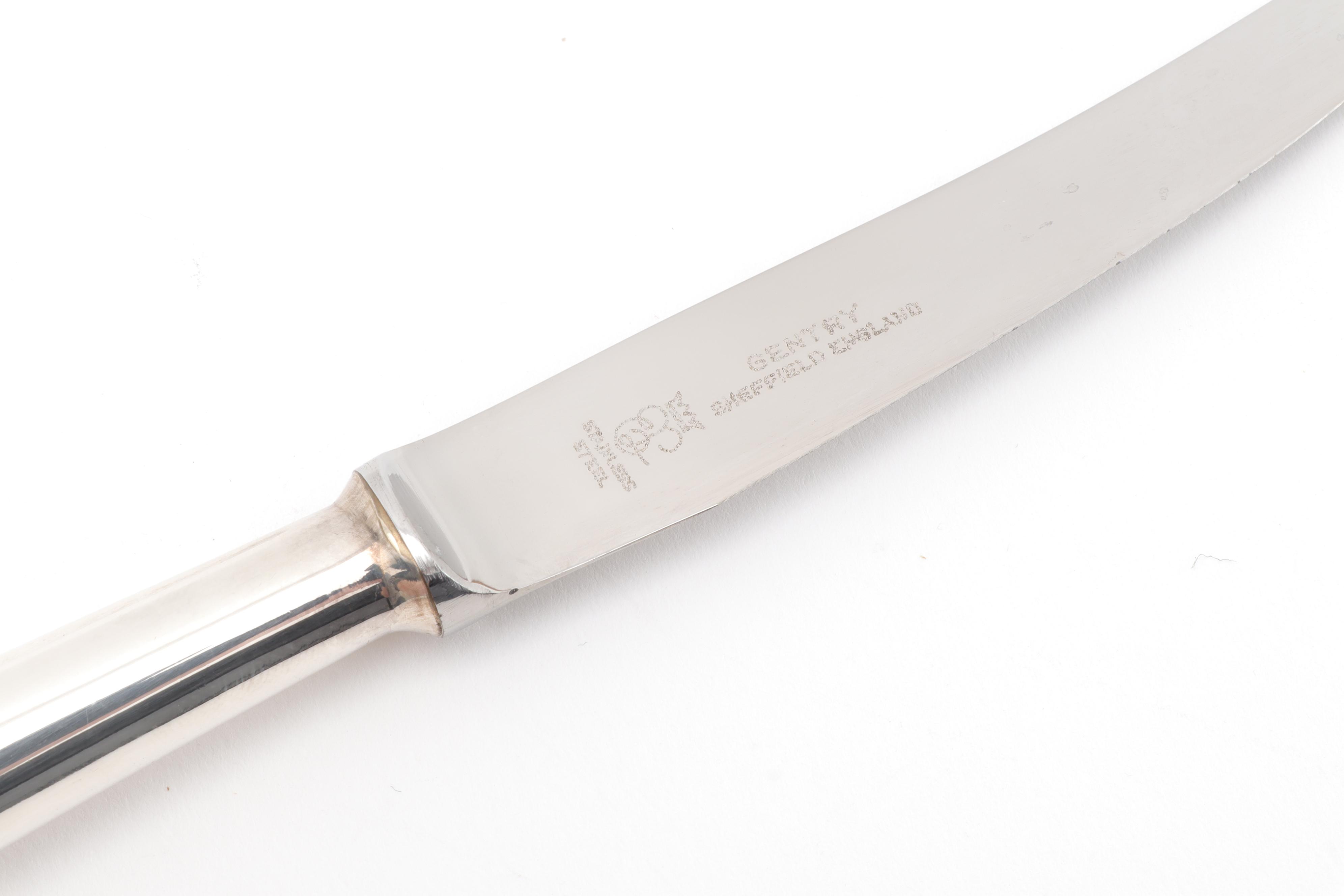 Gentry Steak Knives with Silver Plate Handles