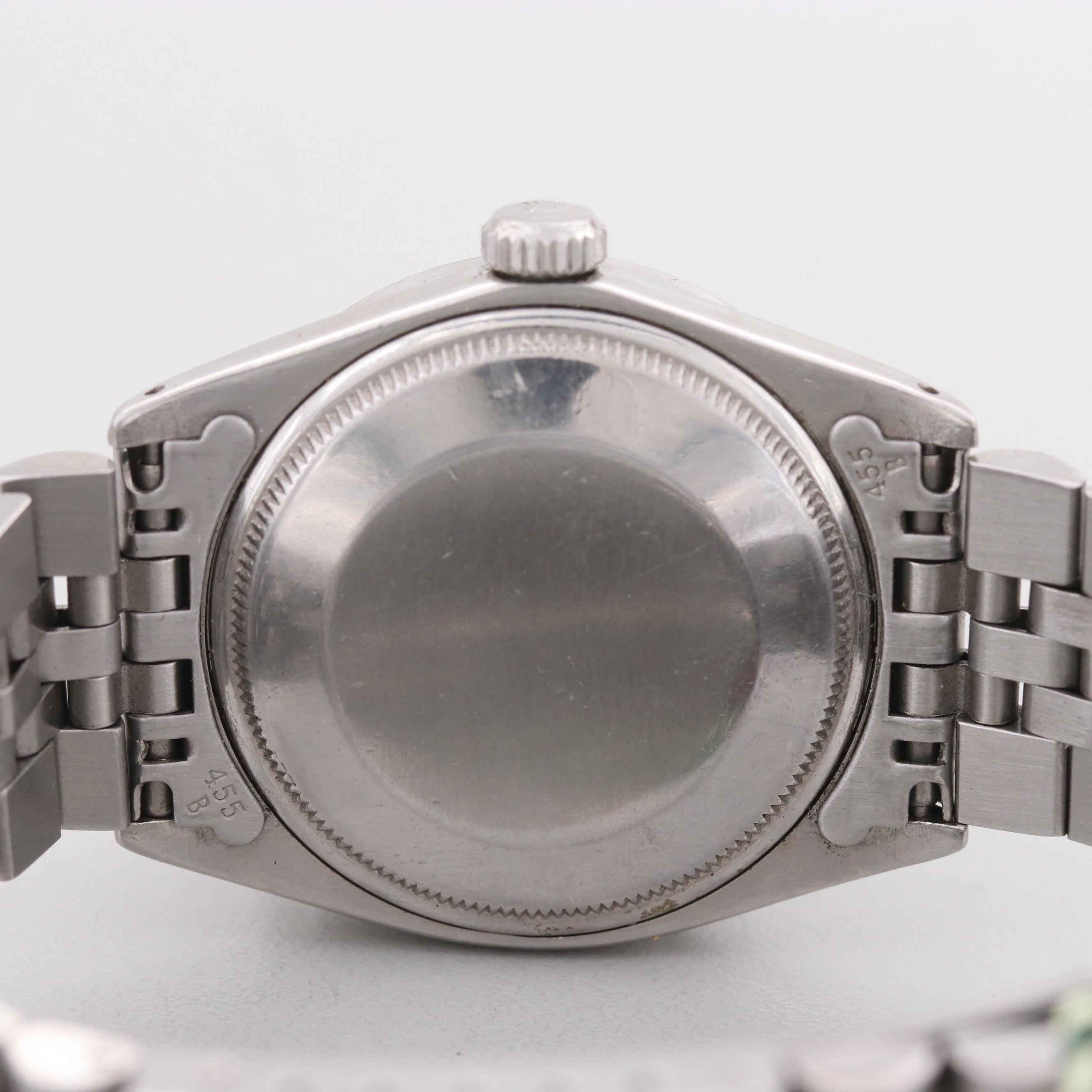 Rolex Stainless Steel Oyster-Perpetual Date Watch With Diamond Dial, 1972